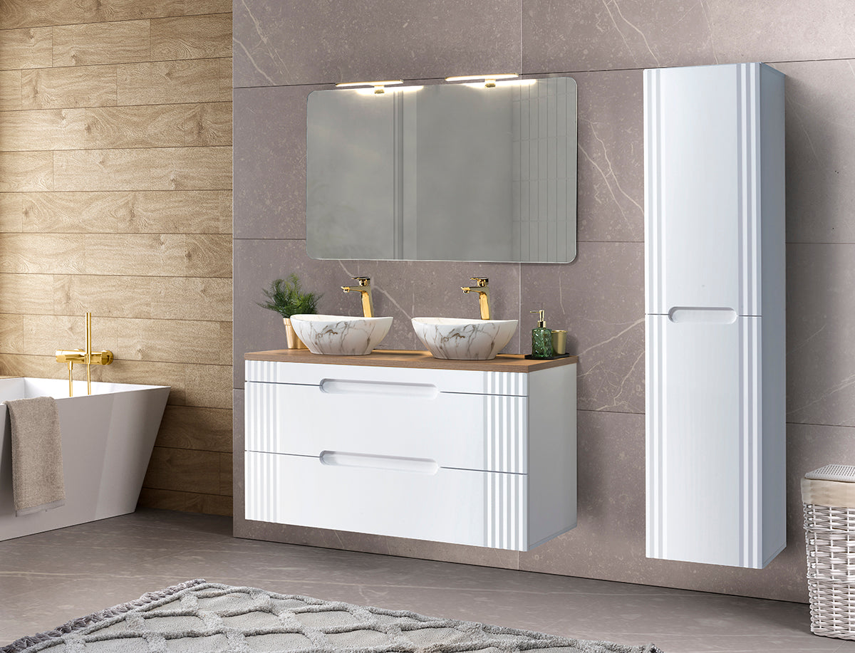Fiji Unterschrank für Waschbecken, 100 cm, 2 Schubladen