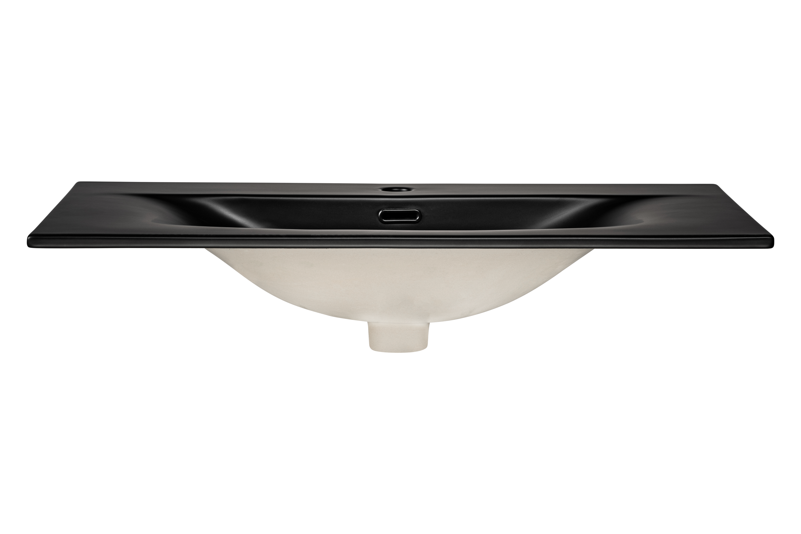 Sky Einzelbecken-Möbelwaschtisch, 80 cm Schwarz Matt