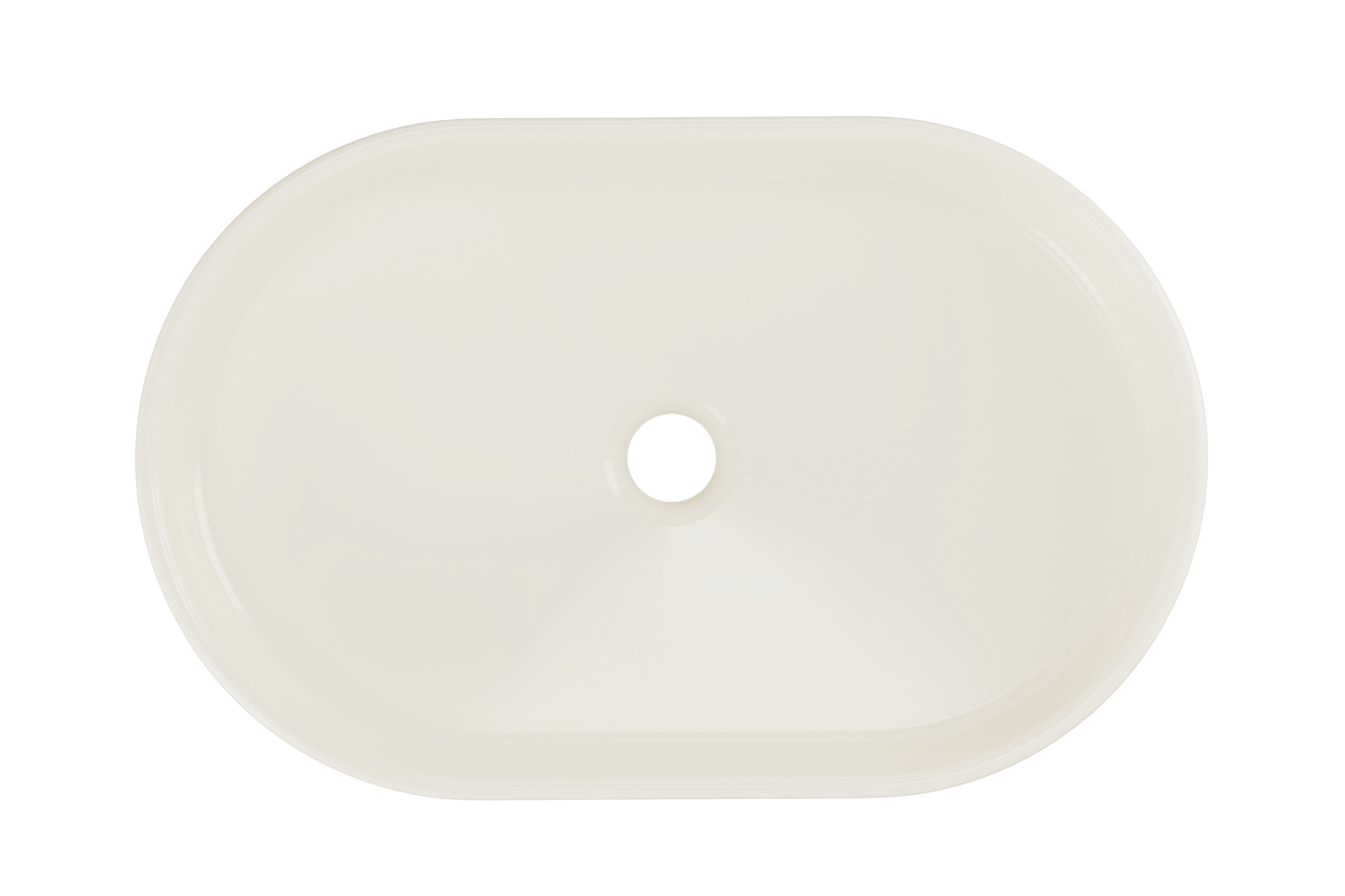 River Aufsatzwaschbecken Elfenbein 55 x 35 x 12 cm