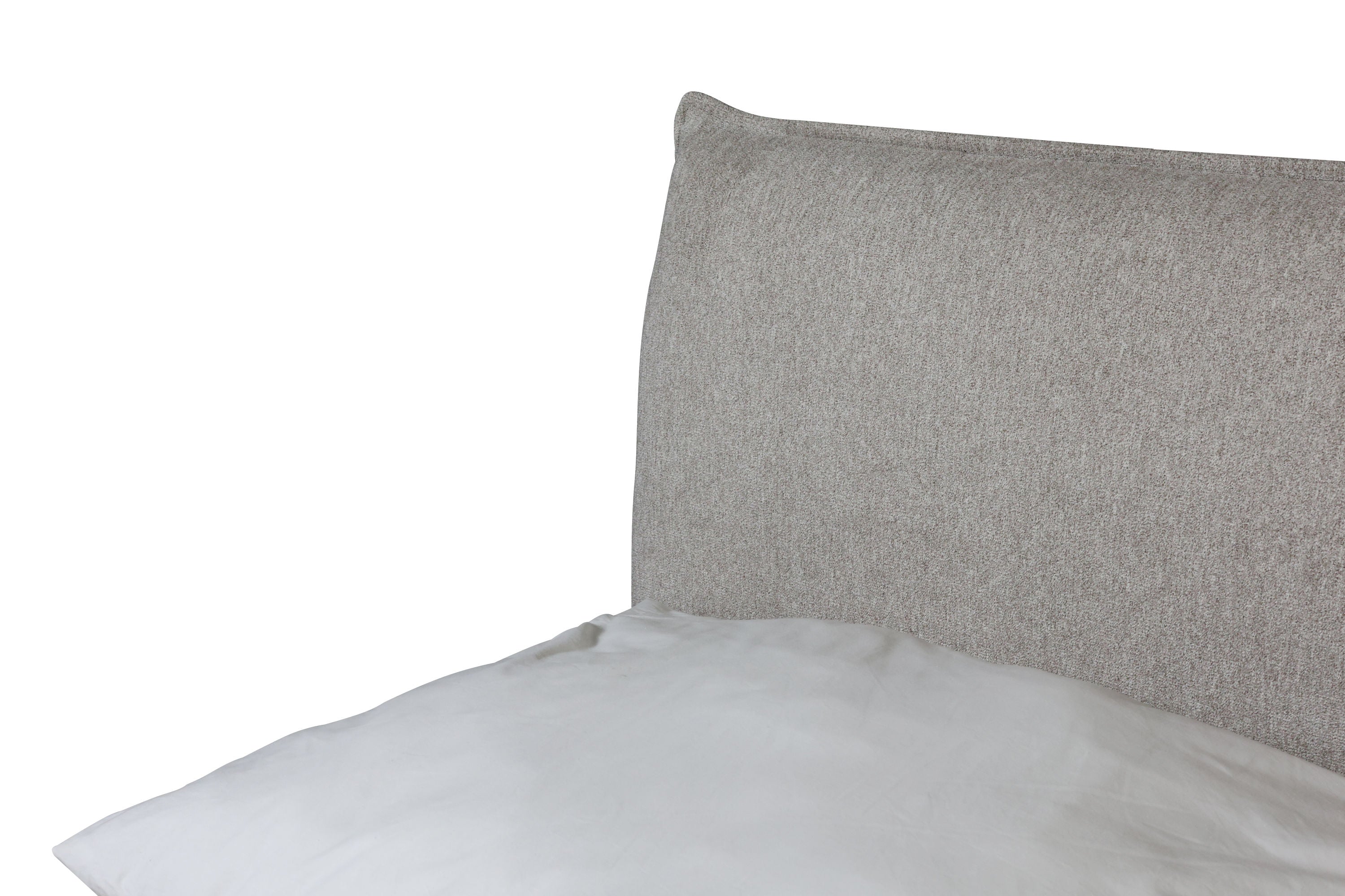 Alpine Bett – Design Polsterbett mit Stauraum in Taupe