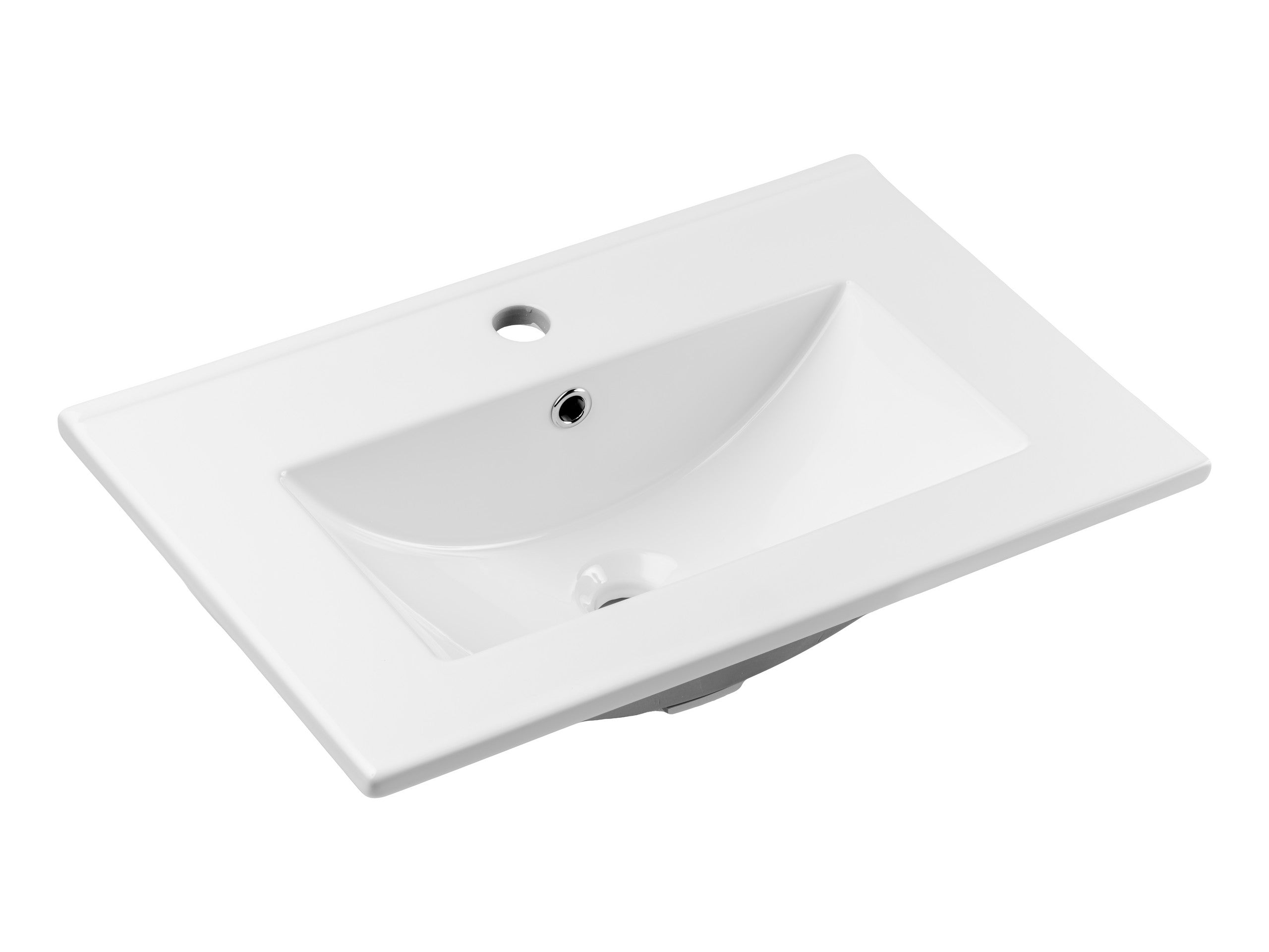 Um-2060Rb Einzelbecken-Möbelwaschtisch, 60 cm Weiß