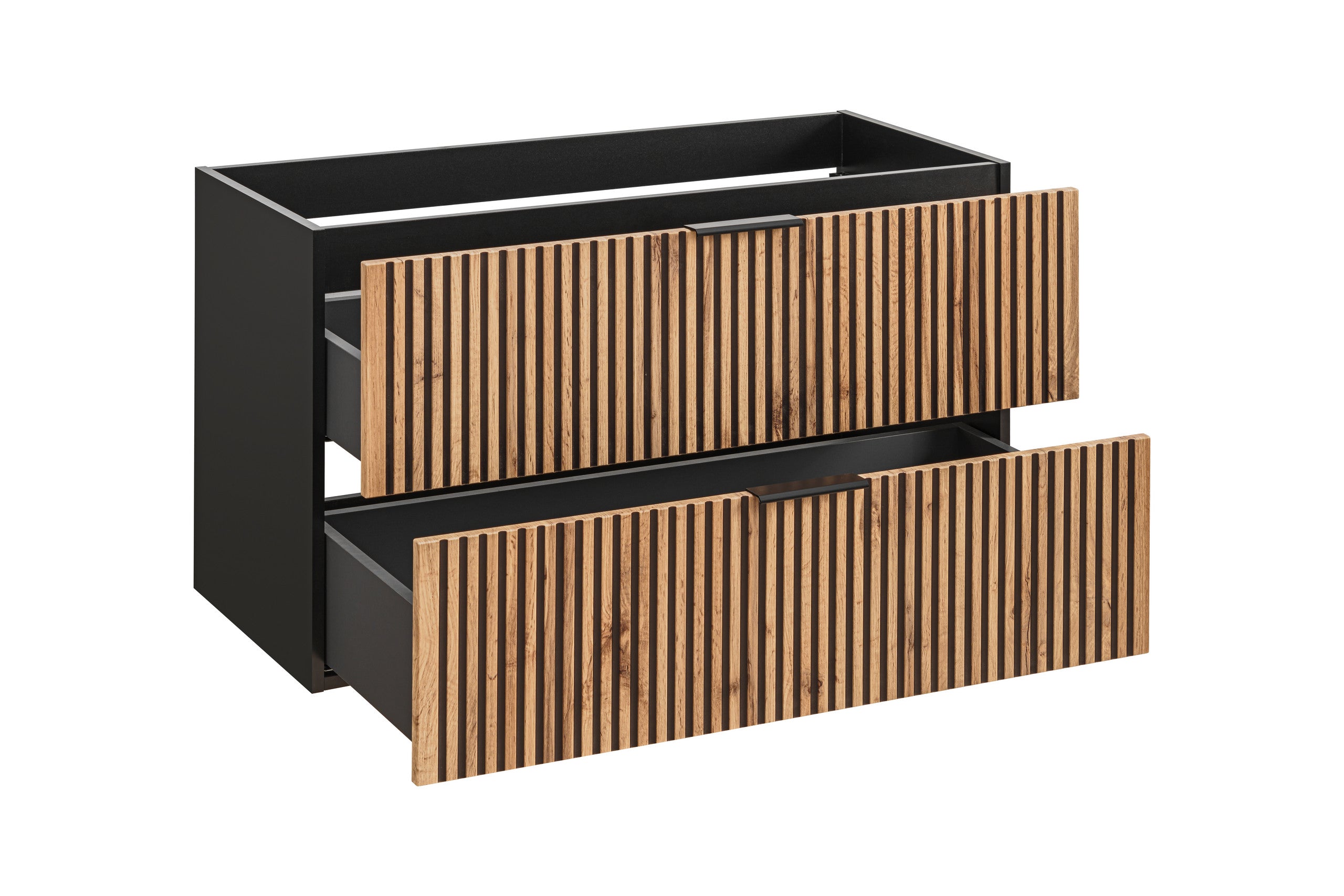 Xilo Unterschrank für Waschbecken, 100 cm, 2 Schubladen
