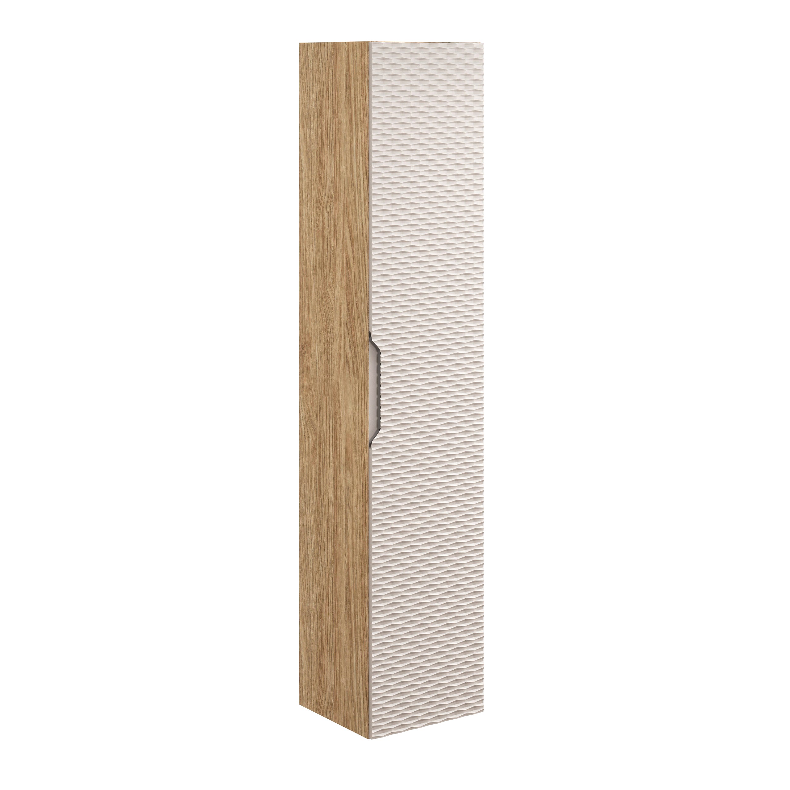 Ocean Hochschrank 1 Tür Beige, Eiche geölt