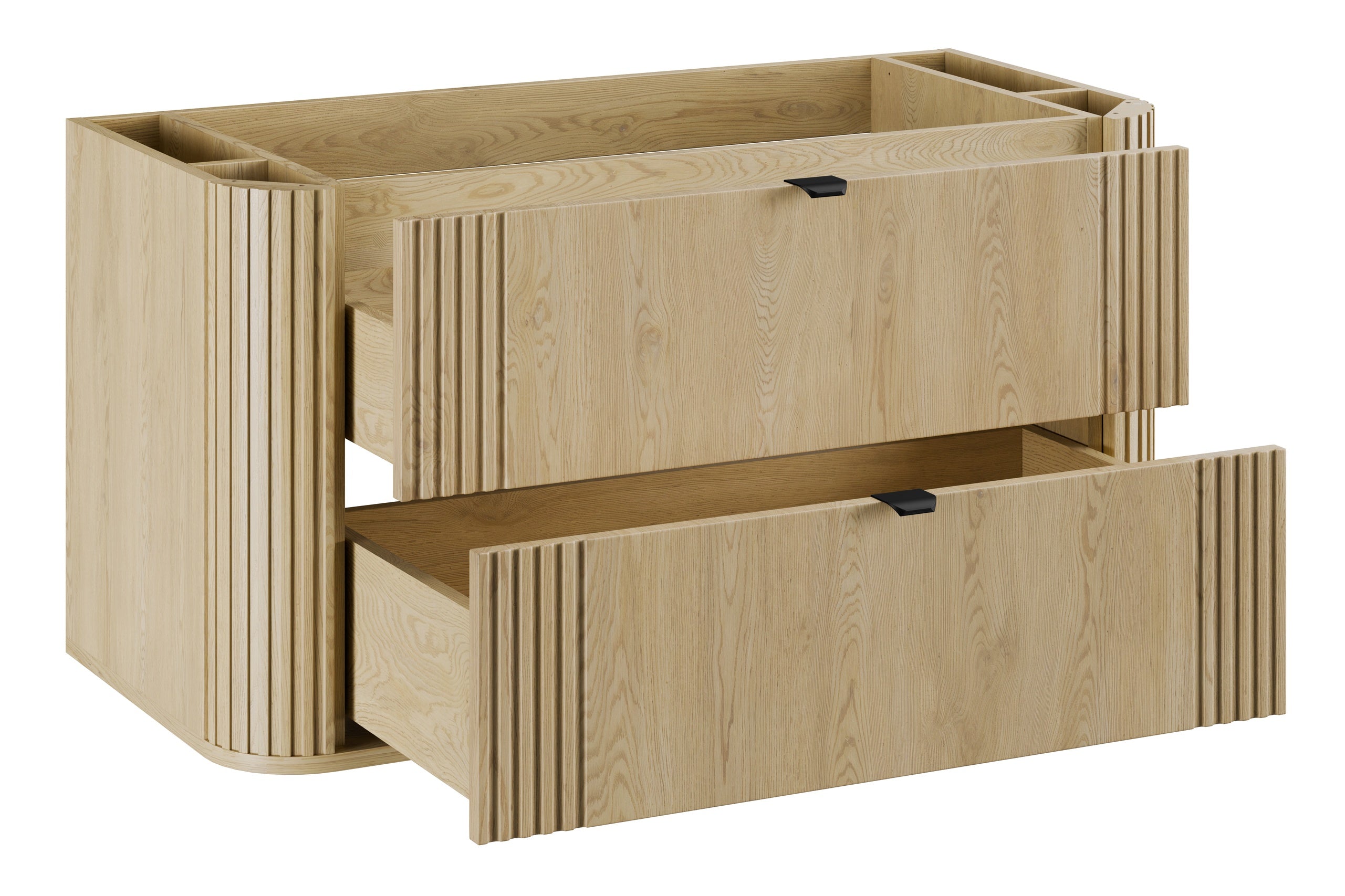 Ovalia Waschbeckenunterschrank 100 cm 2 Schubladen