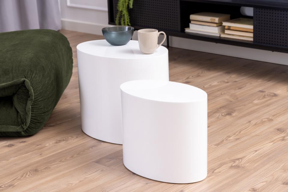 Mice Couchtisch Hochglanz Weiss PU Lackiert