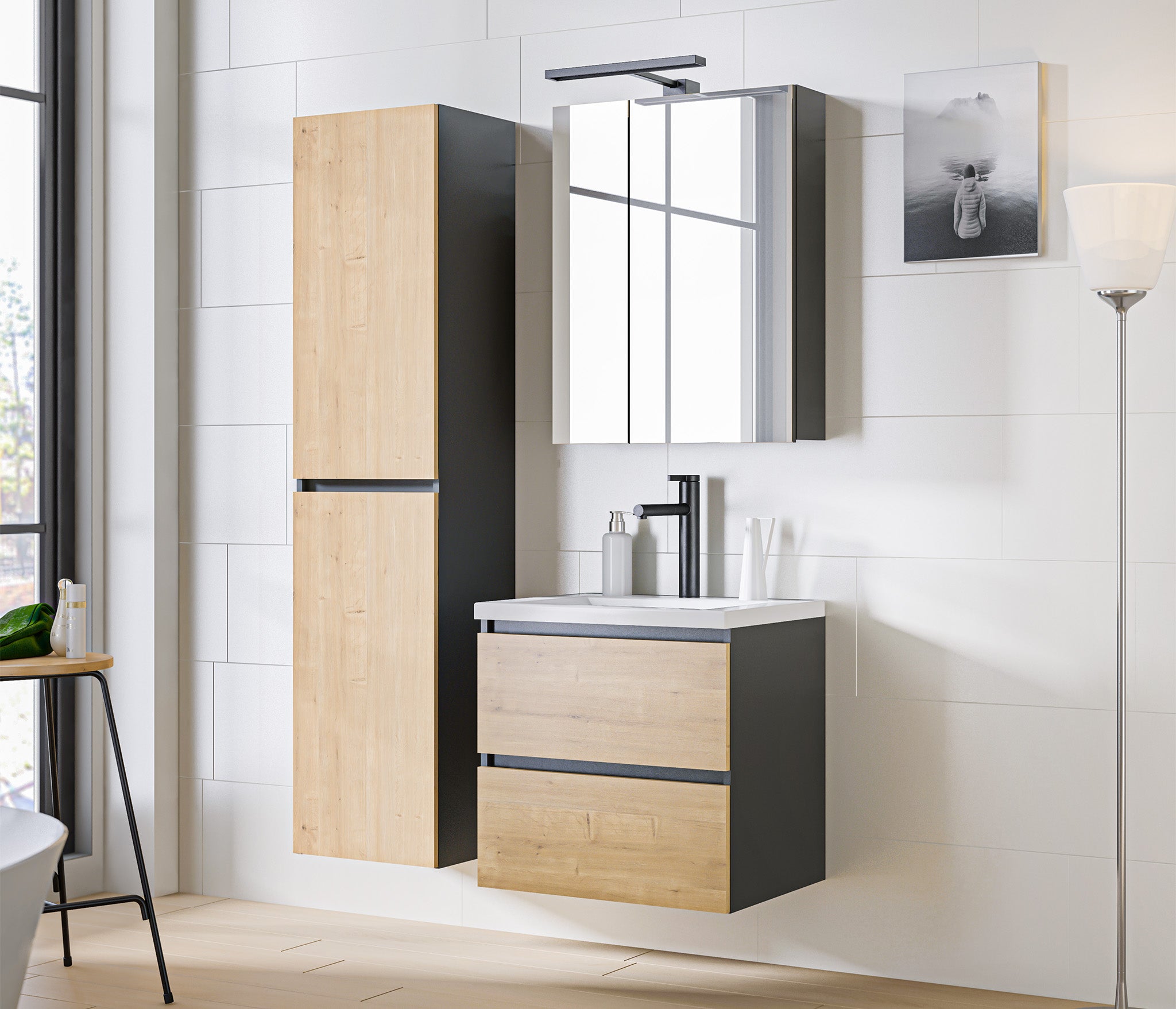 Monaco Hochschrank 2 Türen