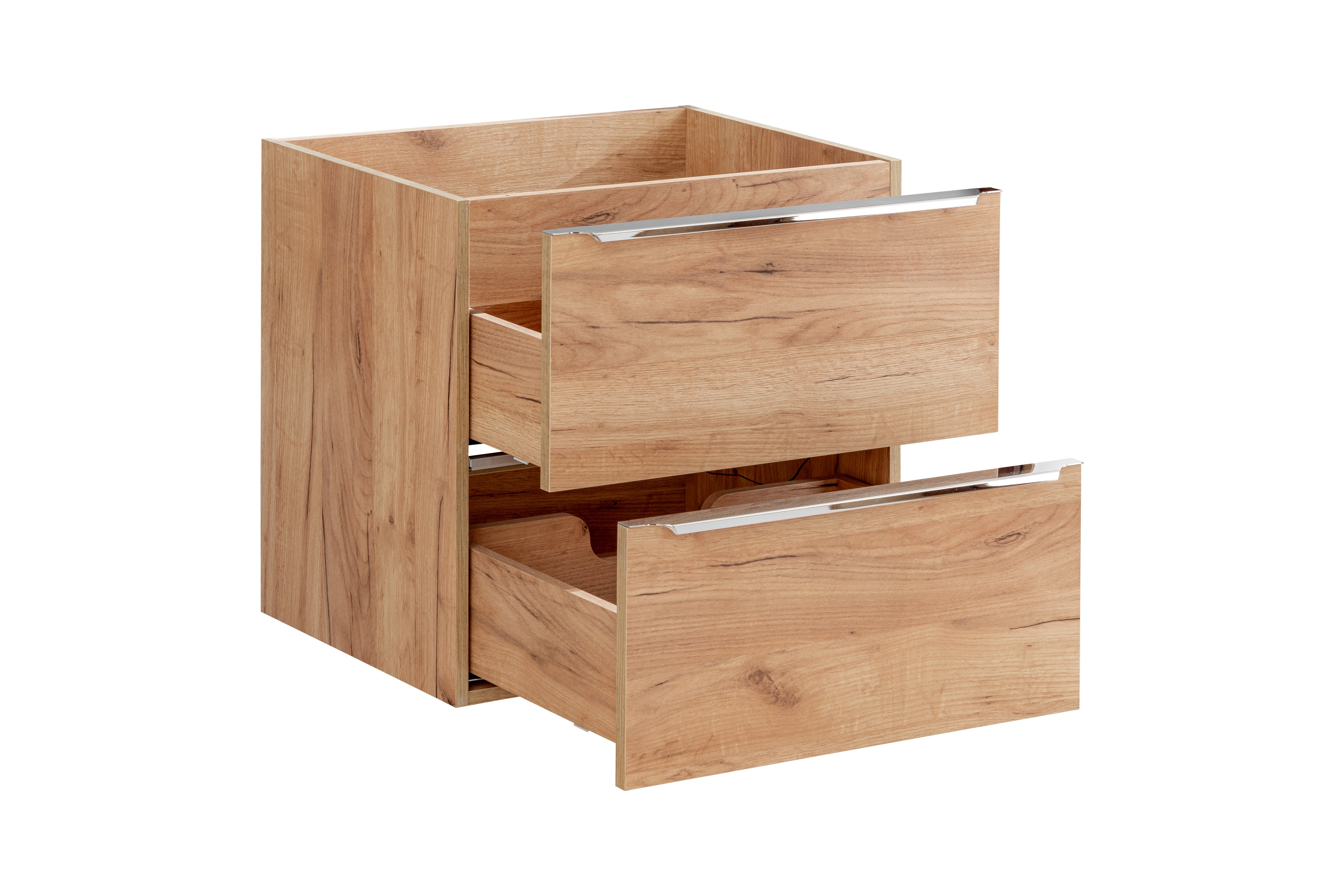 Capri Unterschrank für Waschbecken, 60 cm, 2 Schubladen Goldene Handwerkseiche