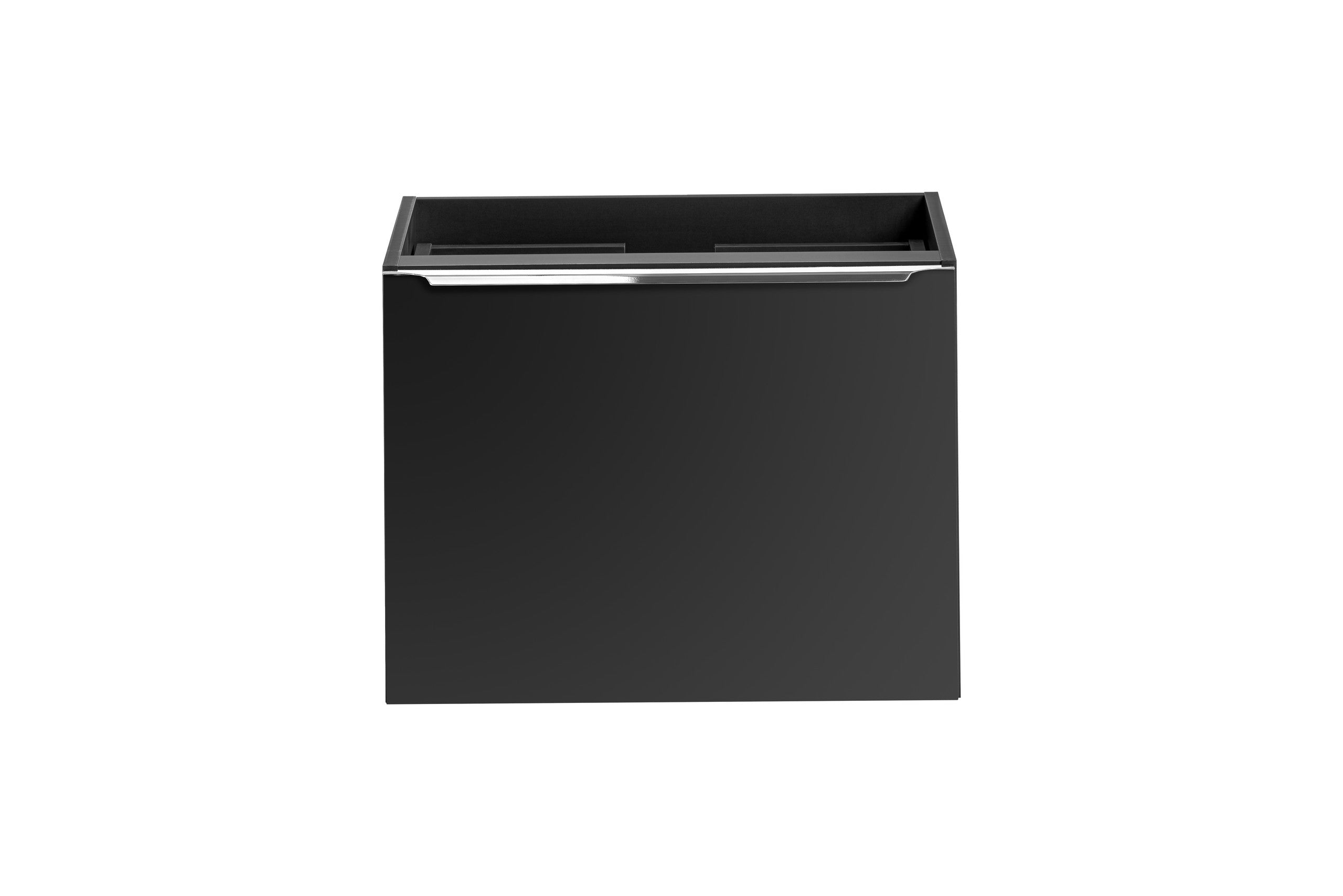 Santa Schrank unter Waschbecken 60 cm 2 Schubladen Schwarz Matt