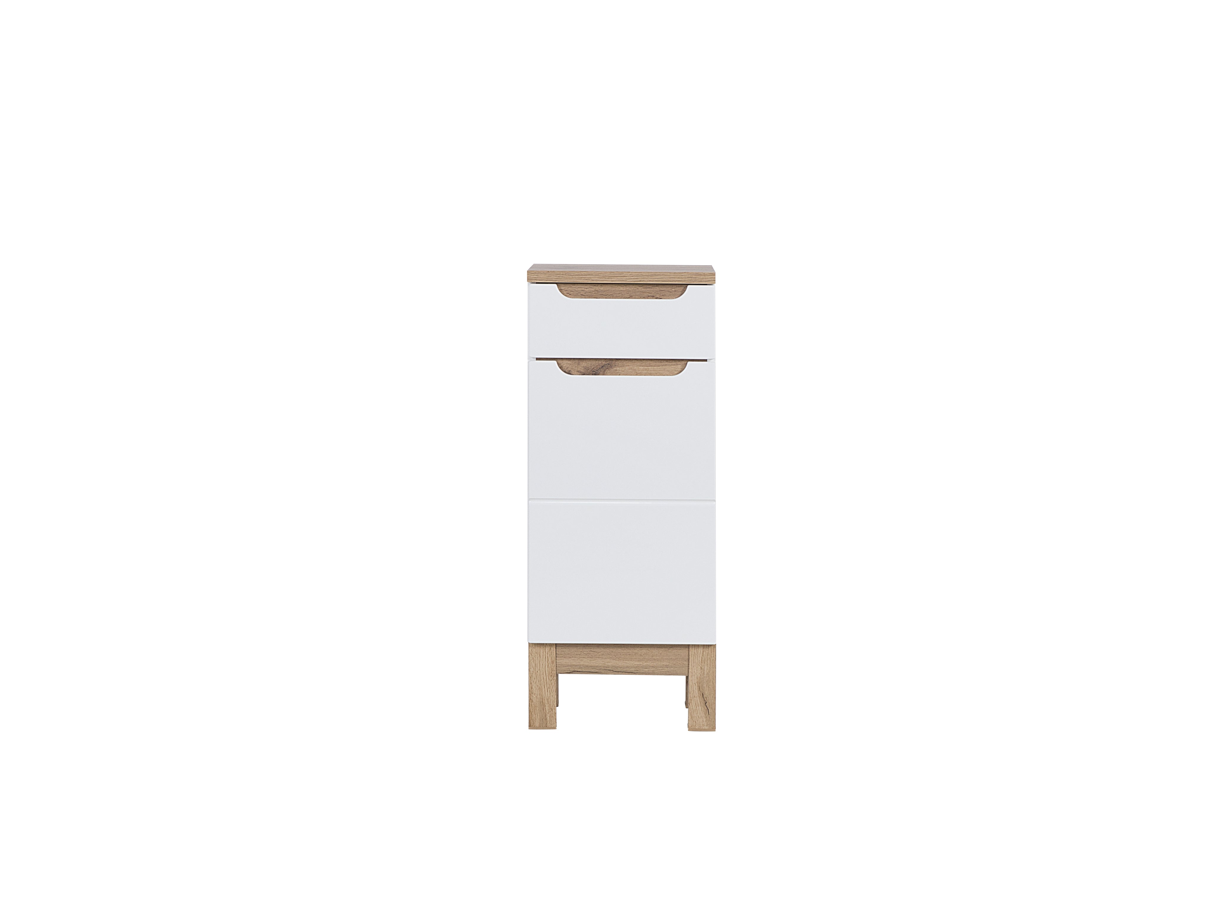 Bali Seitenschrank 35 cm 1 Tür 1 Schublade Weiß
