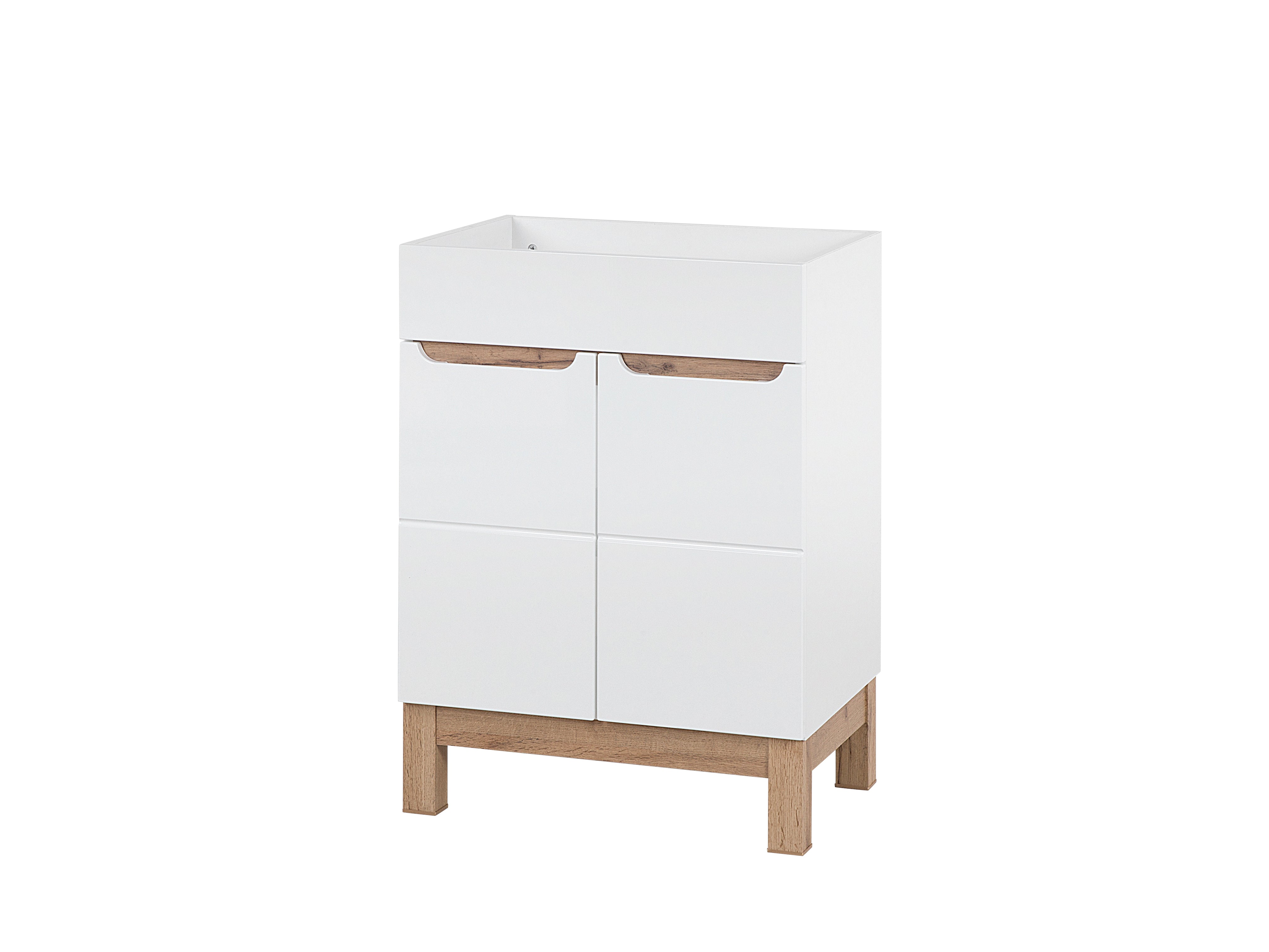 Bali Waschbeckenunterschrank 60 cm 2 Türen Weiß