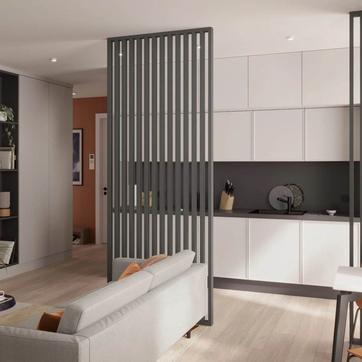 Lamellenwand Freistehend