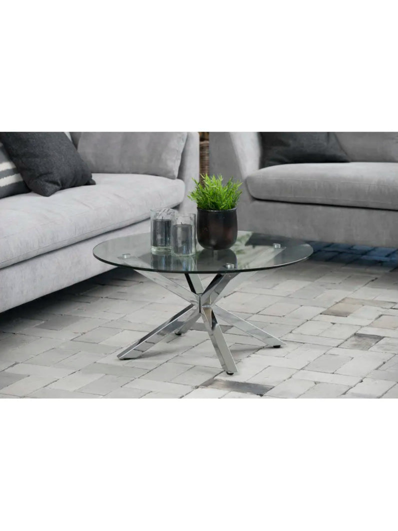 Runder Glas Couchtisch Heaven