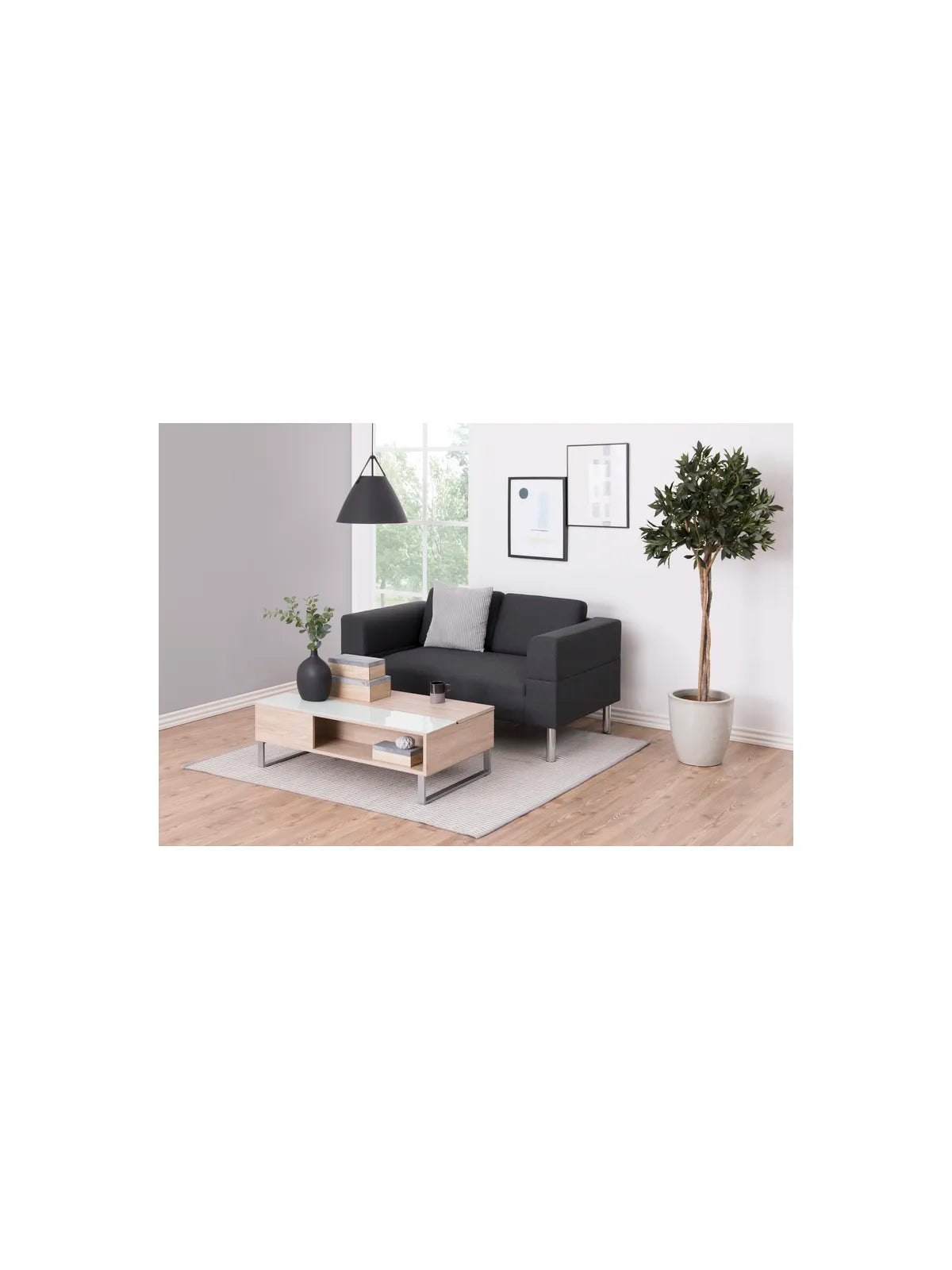 Azalea Couchtisch Weiss Gehärtetet Glas