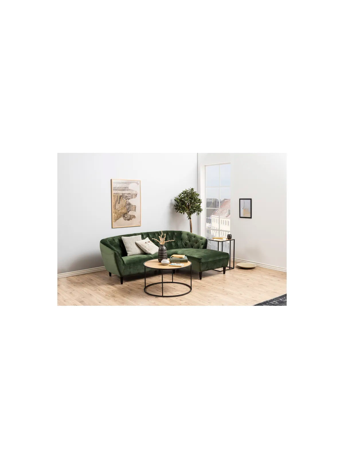 Runder Holz Couchtisch Seaford Wildeiche