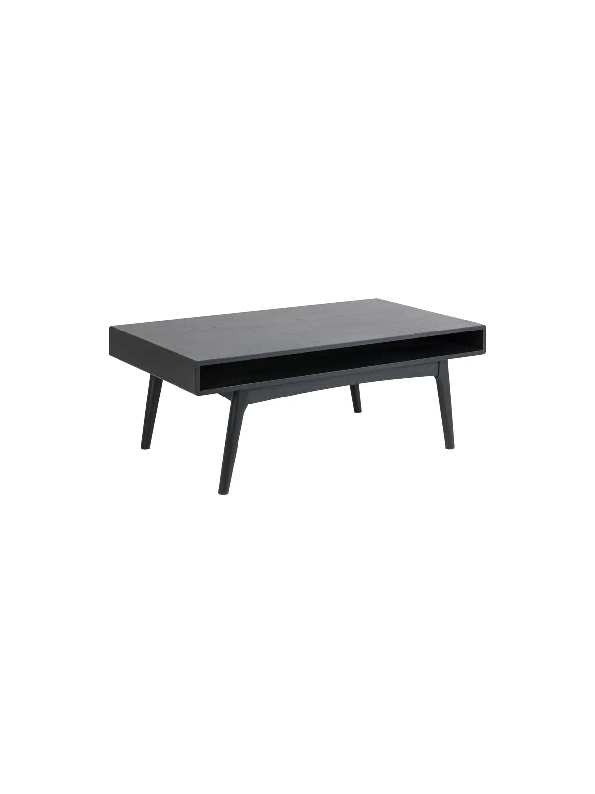 Marte Couchtisch Schwarz PU Lackiert Eiche Furnier