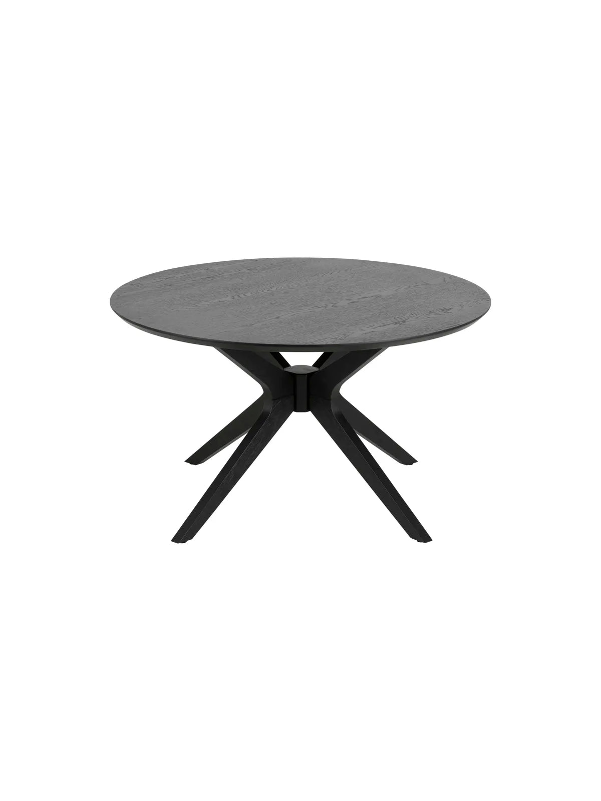 Duncan Couchtisch Matt Schwarz PU Lackiert Eiche Furnier