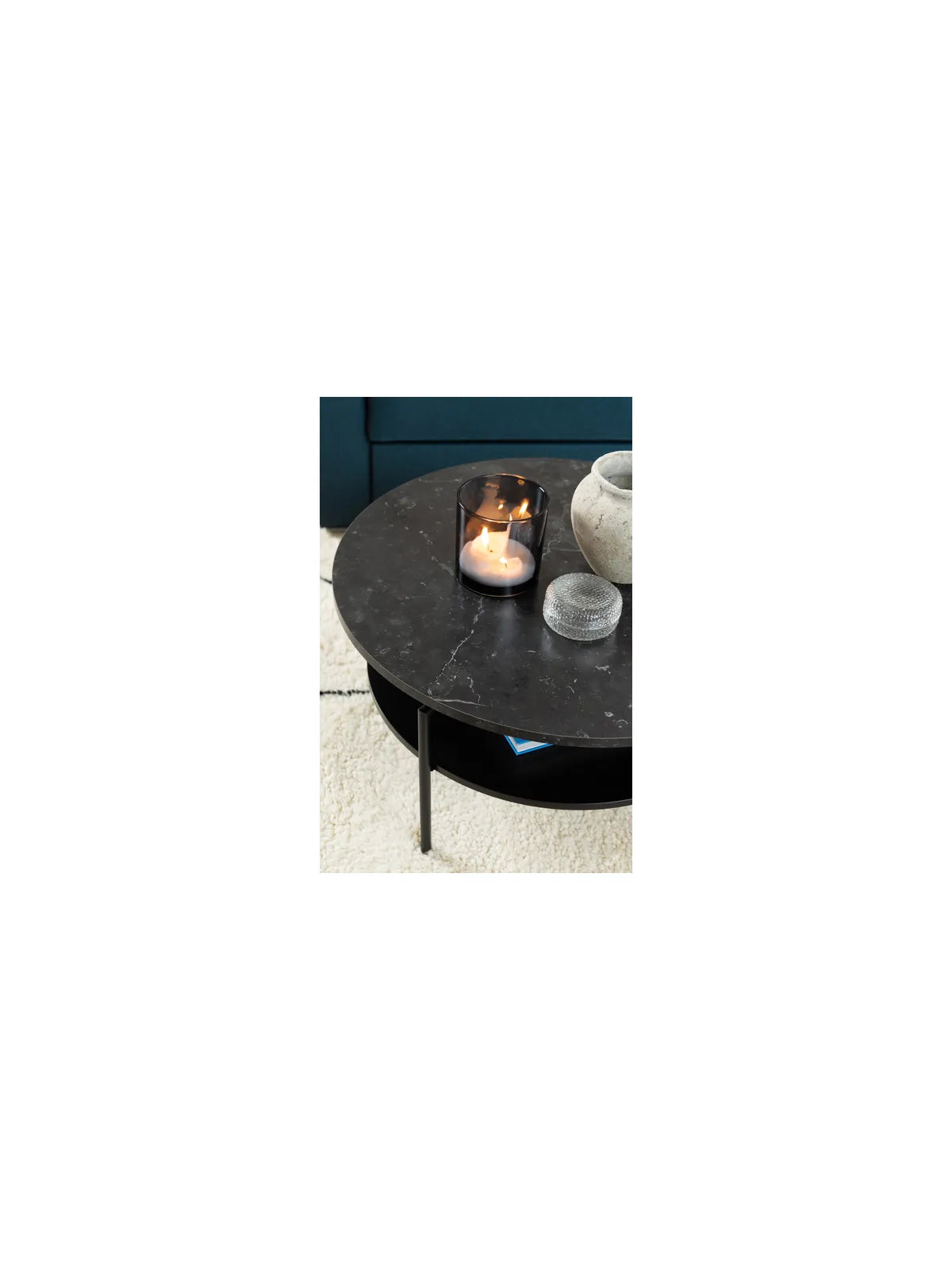 Goldington Couchtisch Marmor Schwarz Izmir Melamin