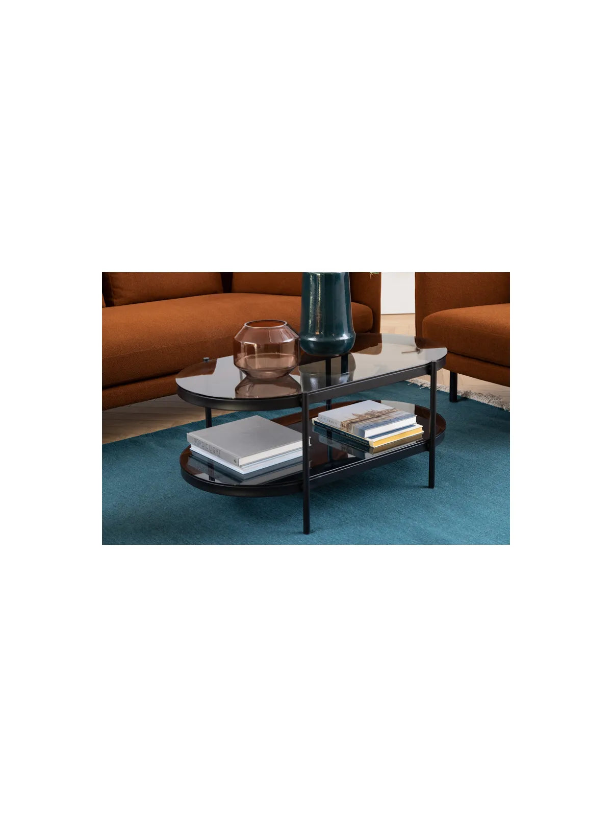 Bayonne Couchtisch Rauch Gehärtetet Glas
