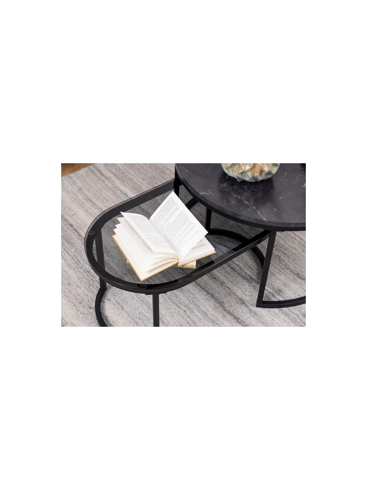 Melamin Couchtisch Spiro Schwarz