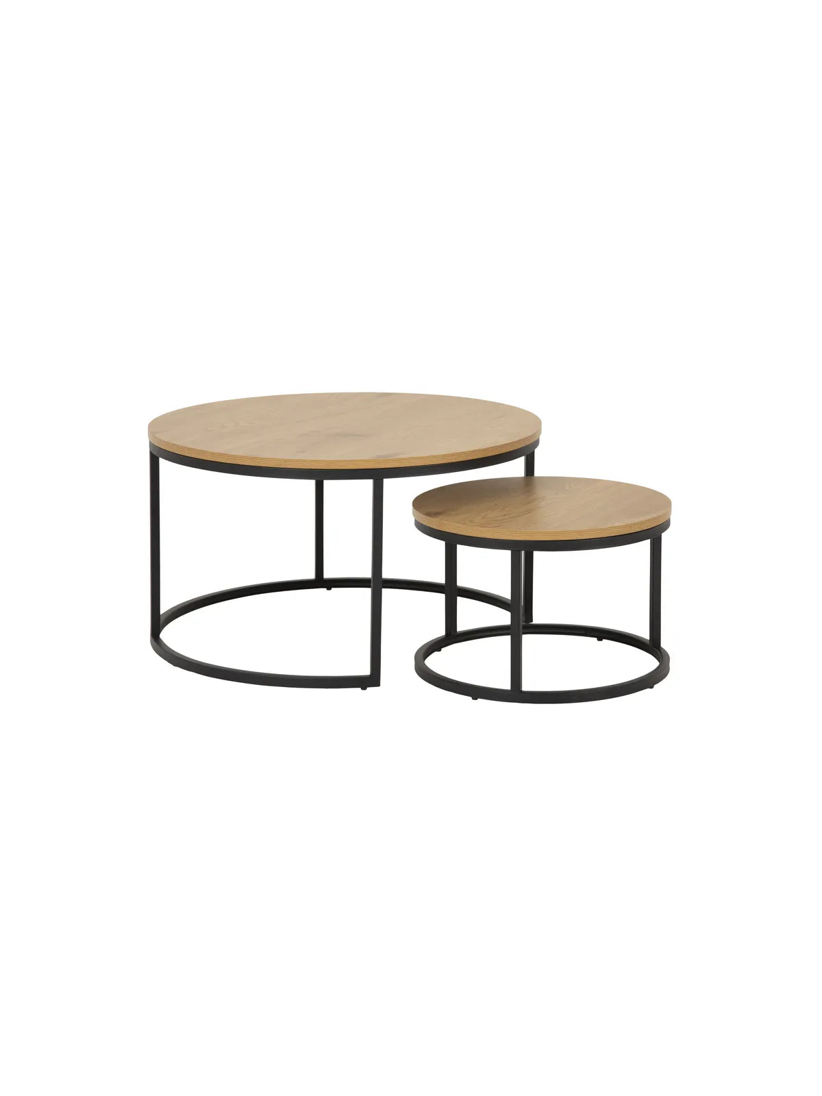 Runder Melamin Couchtisch Spiro Wildeiche