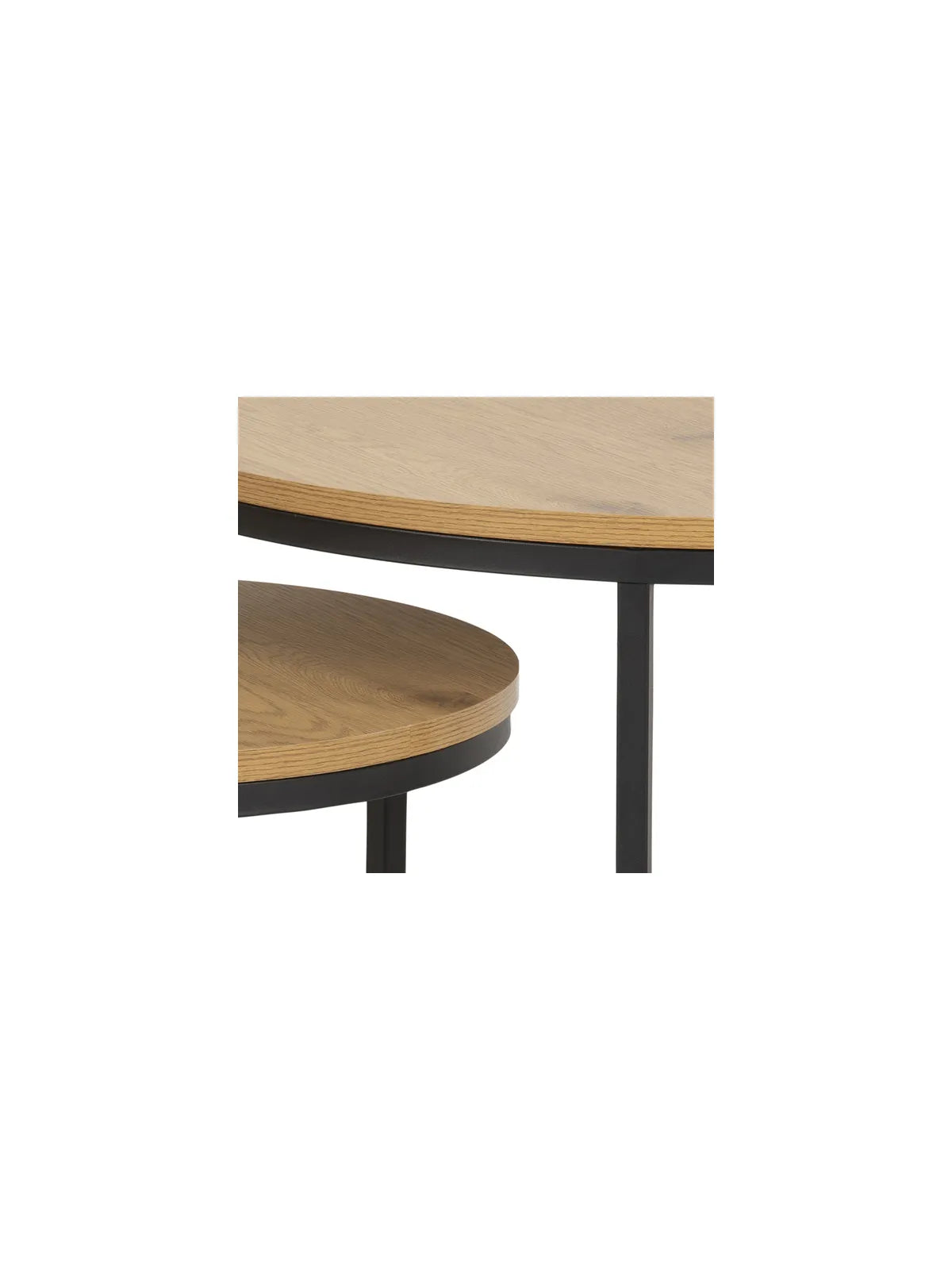 Runder Melamin Couchtisch Spiro Wildeiche