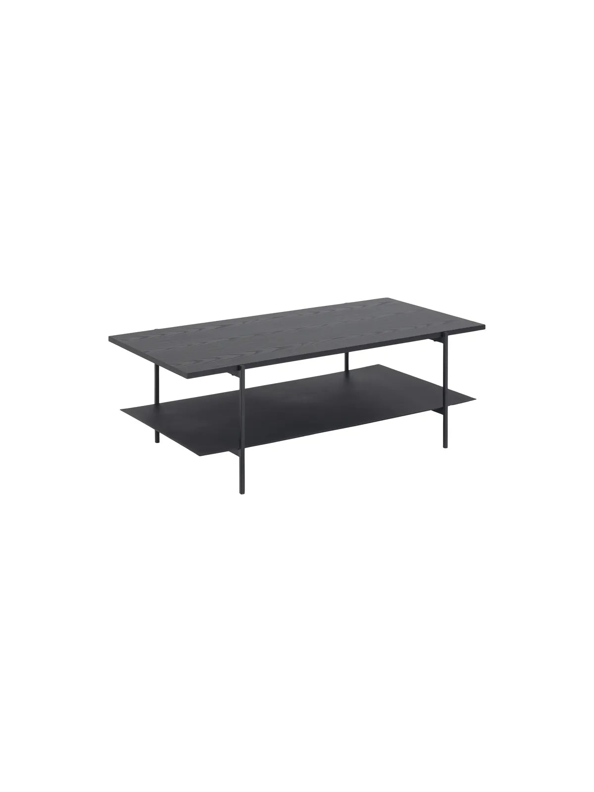 Angus Couchtisch Esche Schwarz Rau Melamin