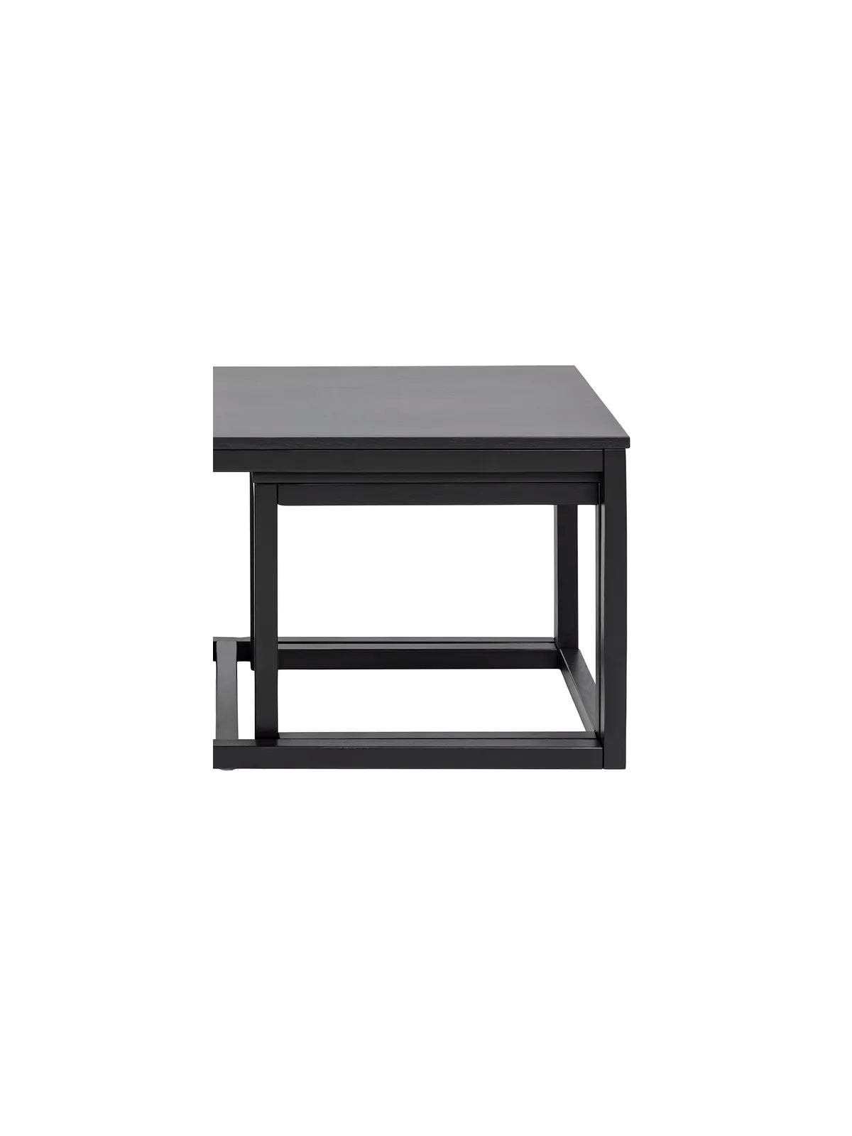 Cornus Couchtisch Schwarz PU Lackiert Eiche Furnier