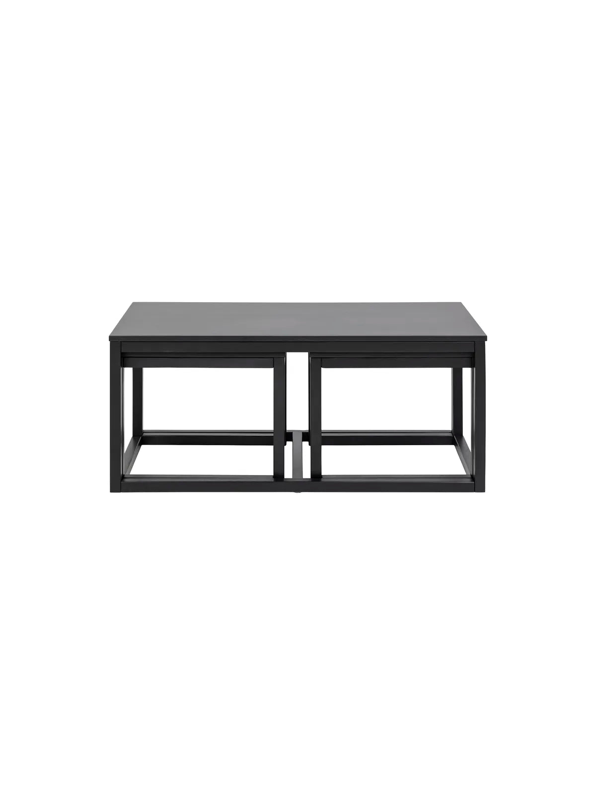 Cornus Couchtisch Schwarz PU Lackiert Eiche Furnier