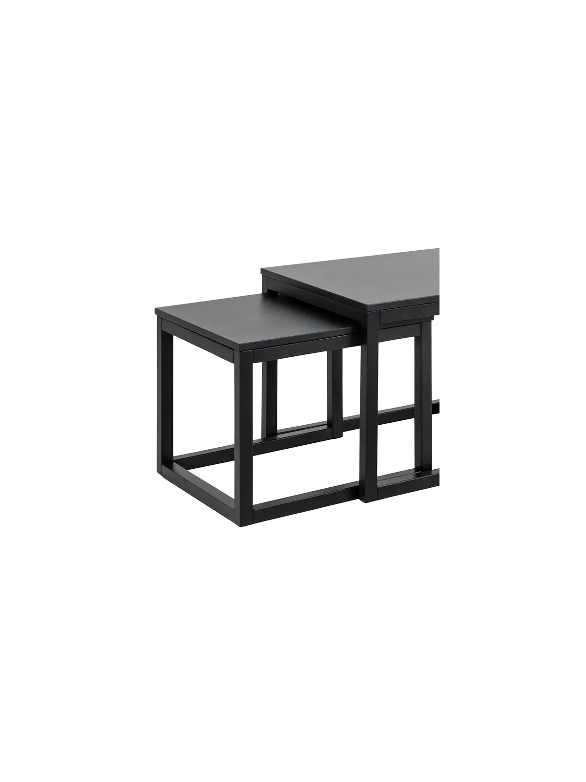 Cornus Couchtisch Schwarz PU Lackiert Eiche Furnier