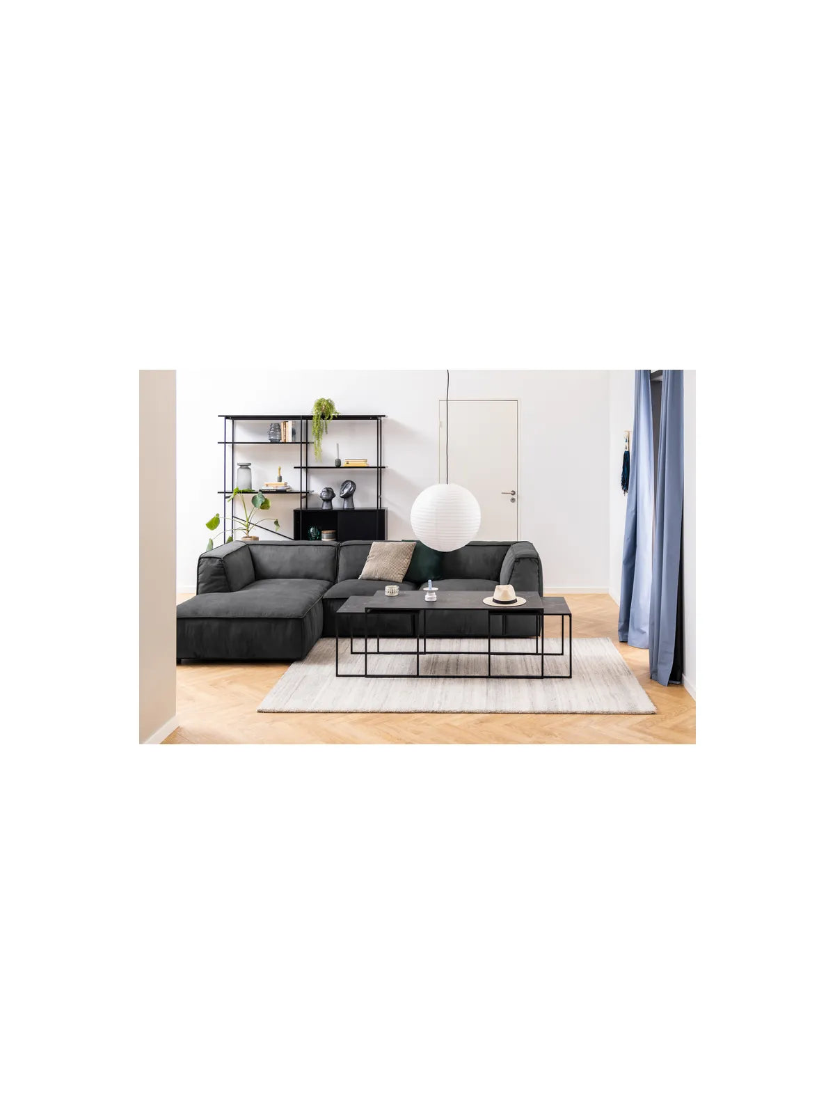 Infinity Couchtisch Izmir Matt Schwarz Rau Melamin