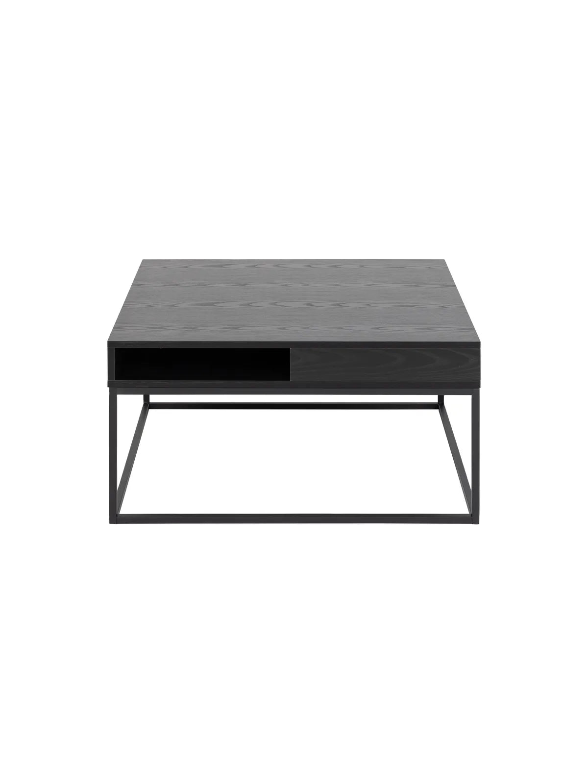 Melamin Couchtisch Willford – Esche schwarz rau Melamin, 80x80x40 cm