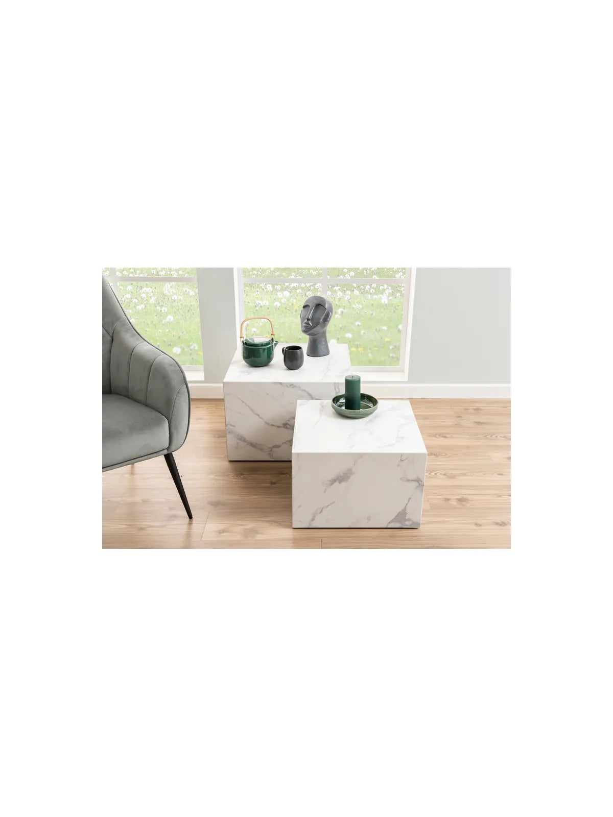 Dice Couchtisch Marmor Weiss Carrara Rau Papier