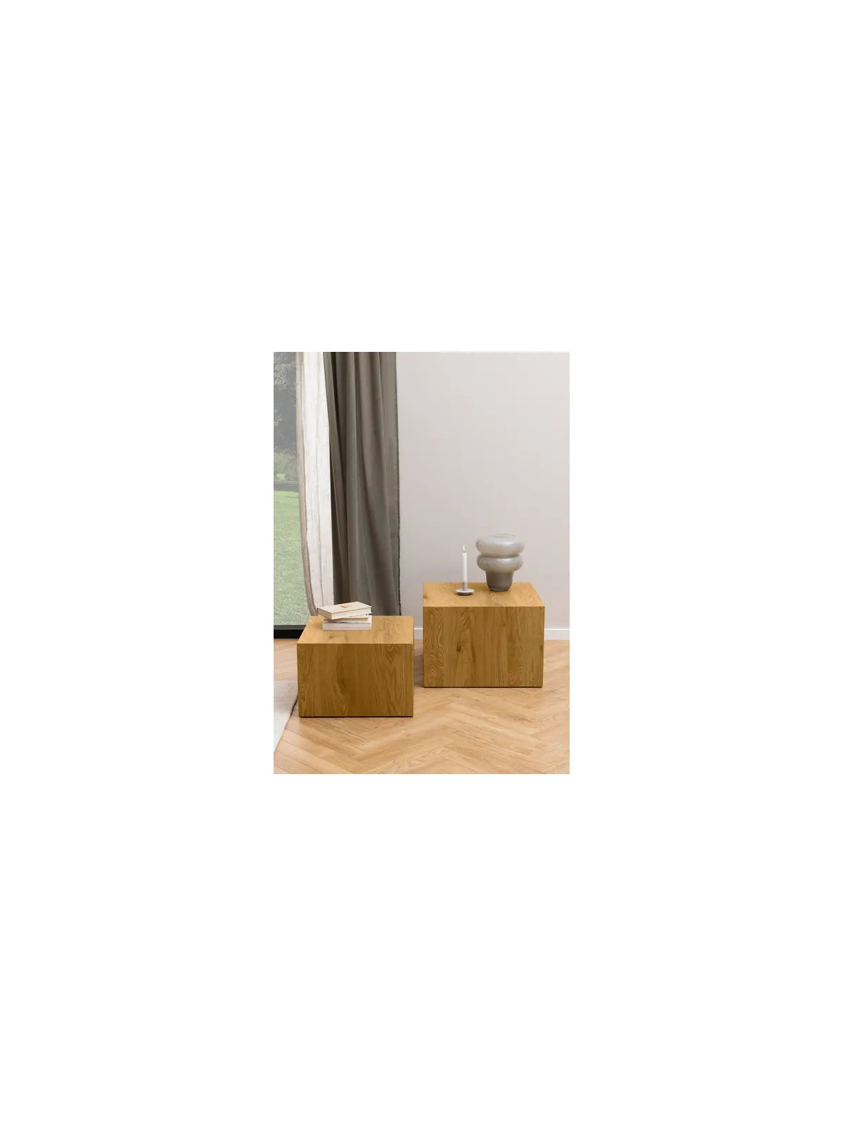 Dice Couchtisch Matt Wildeiche Rau Papier