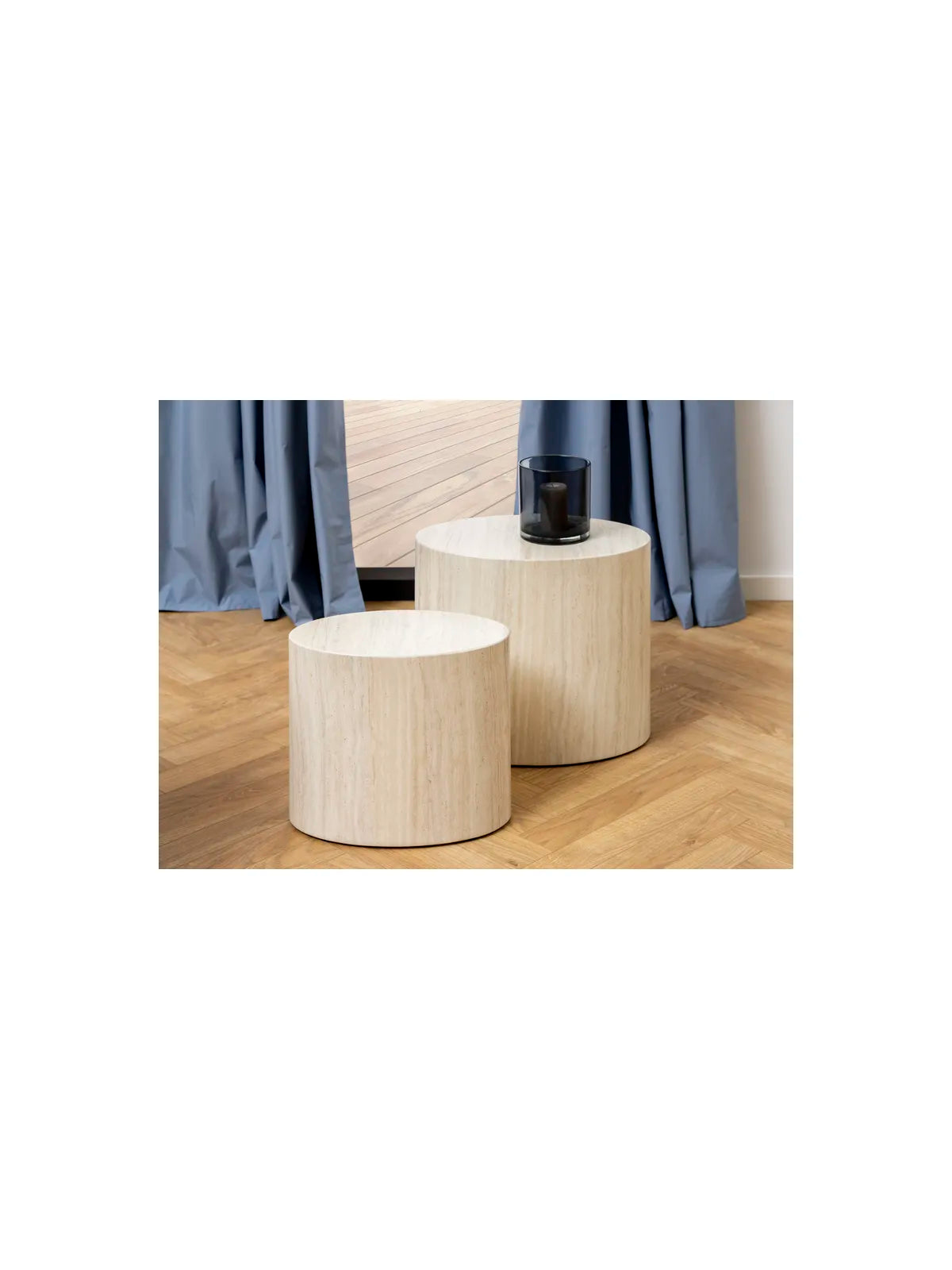 Mice Couchtisch Travertin Rau Papier