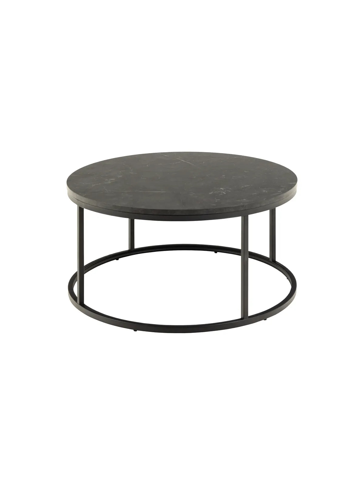 Runder Melamin Couchtisch Spiro Schwarz