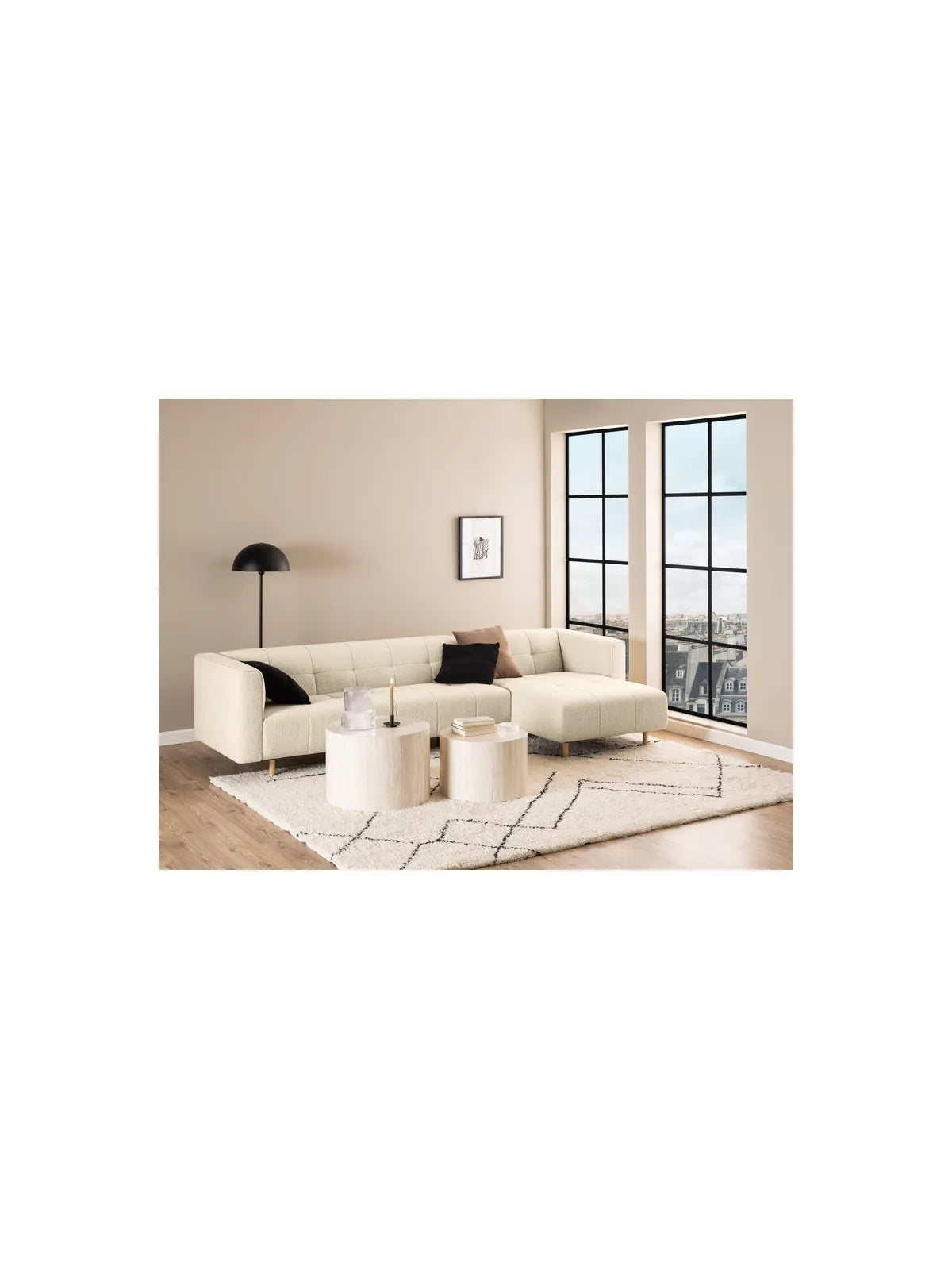 Dice Couchtisch Travertin Rau Papier