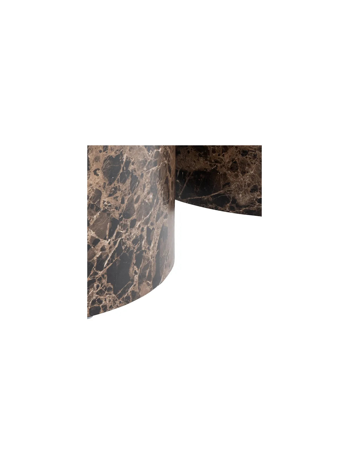 Dice Couchtisch Braun Marmor Delhi Rau Papier