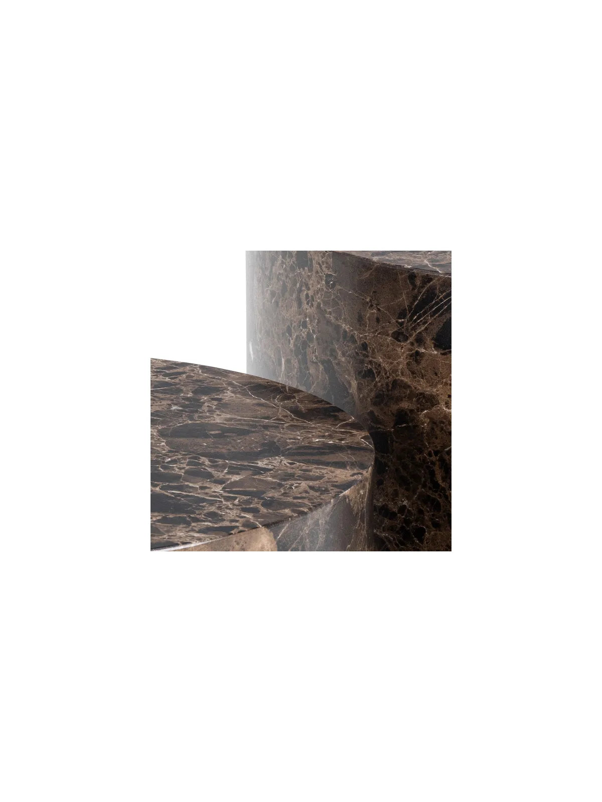 Dice Couchtisch Braun Marmor Delhi Rau Papier