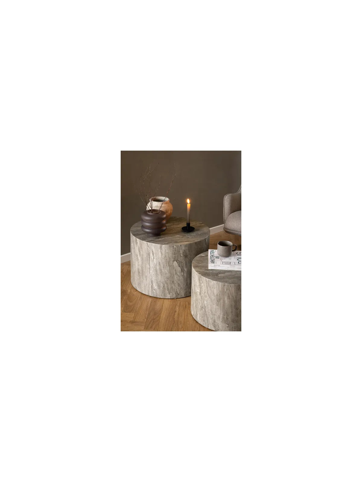 Dice Couchtisch Grau Marmor River Rau Papier