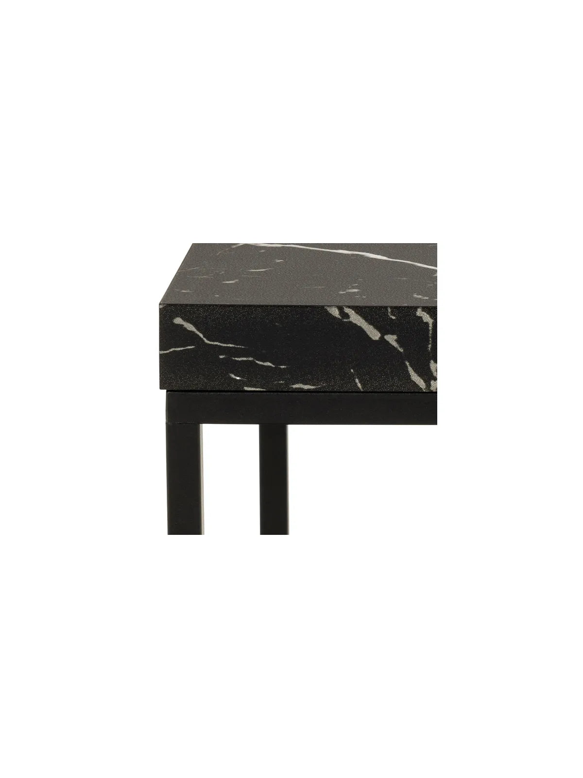 Barossa Couchtisch Marmor Schwarz Marquina Rau Melamin