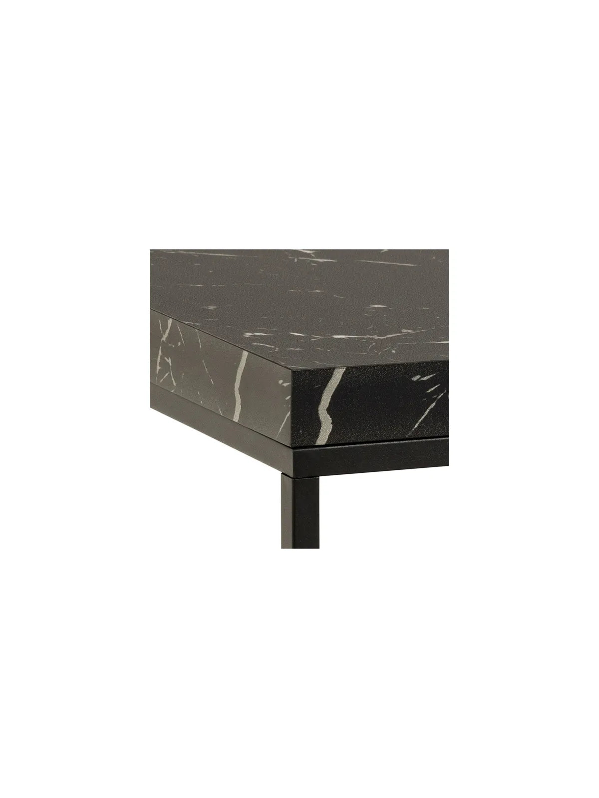 Barossa Couchtisch Marmor Schwarz Marquina Rau Melamin