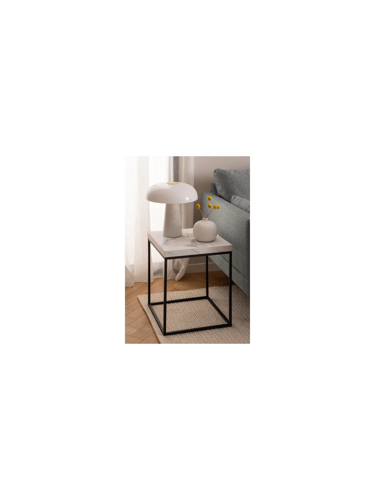 Barossa Couchtisch Marmor Weiss Carrara Rau Melamin