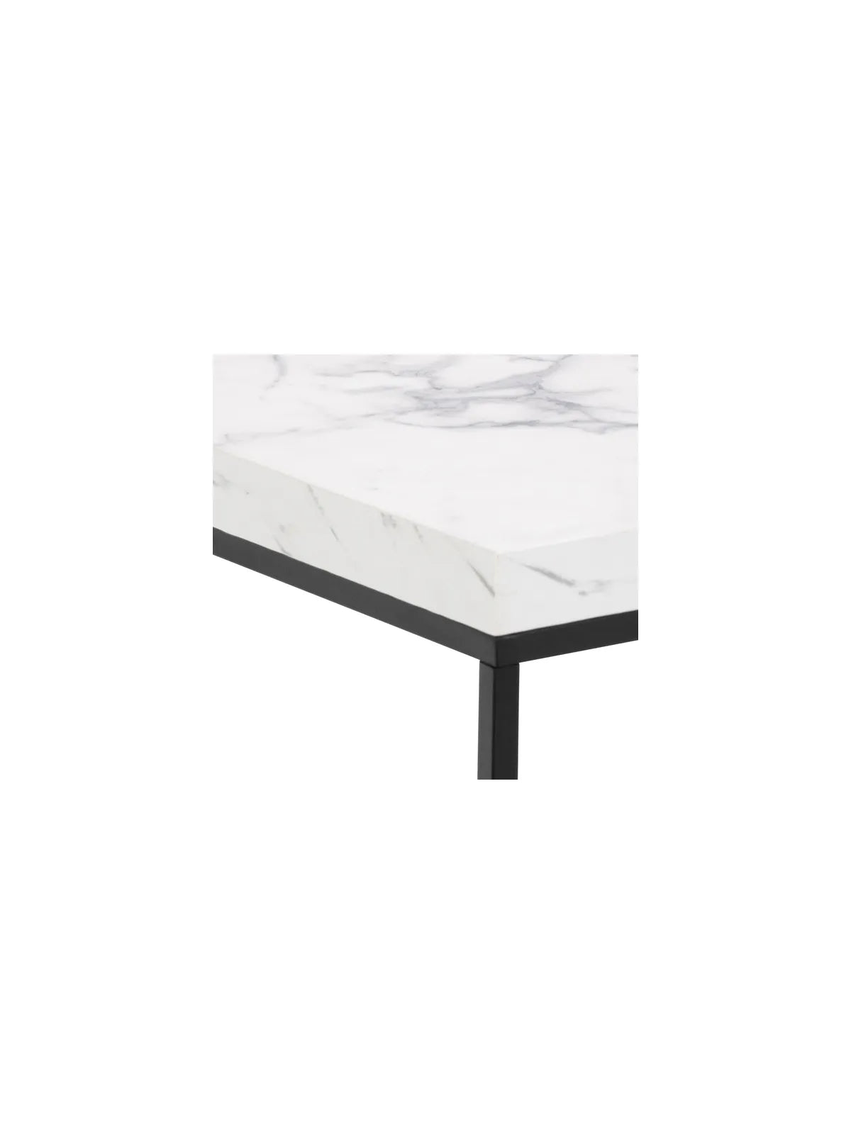 Barossa Couchtisch Marmor Weiss Carrara Rau Melamin