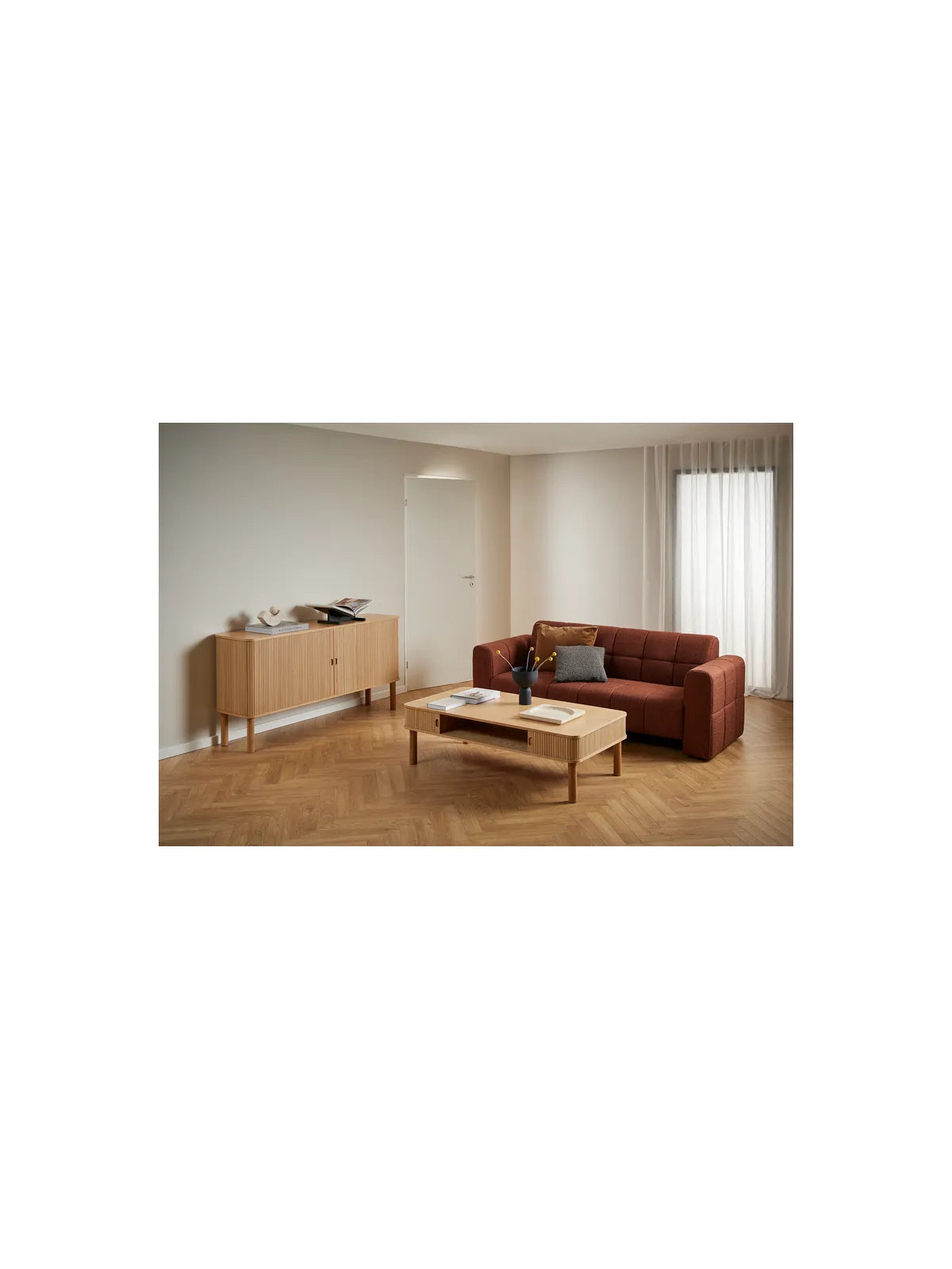 Langley Couchtisch Eiche PU Lackiert Furnier