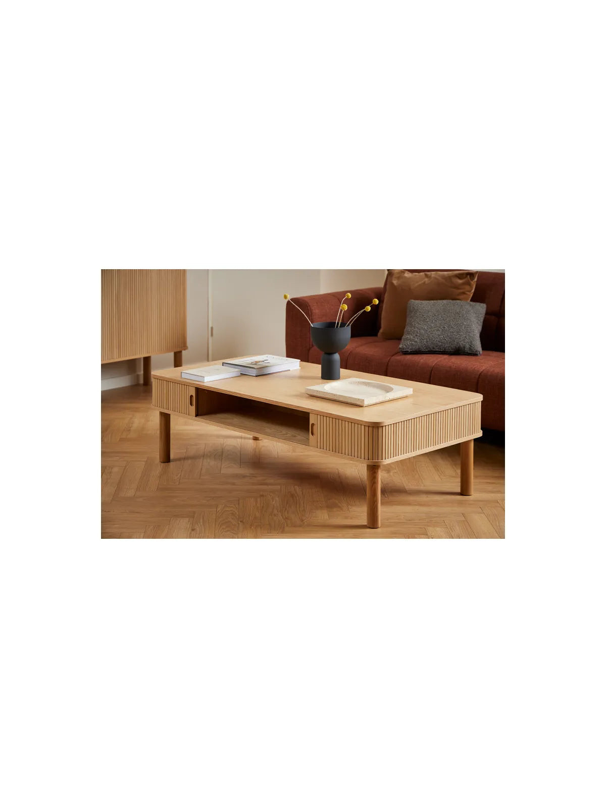 Langley Couchtisch Eiche PU Lackiert Furnier