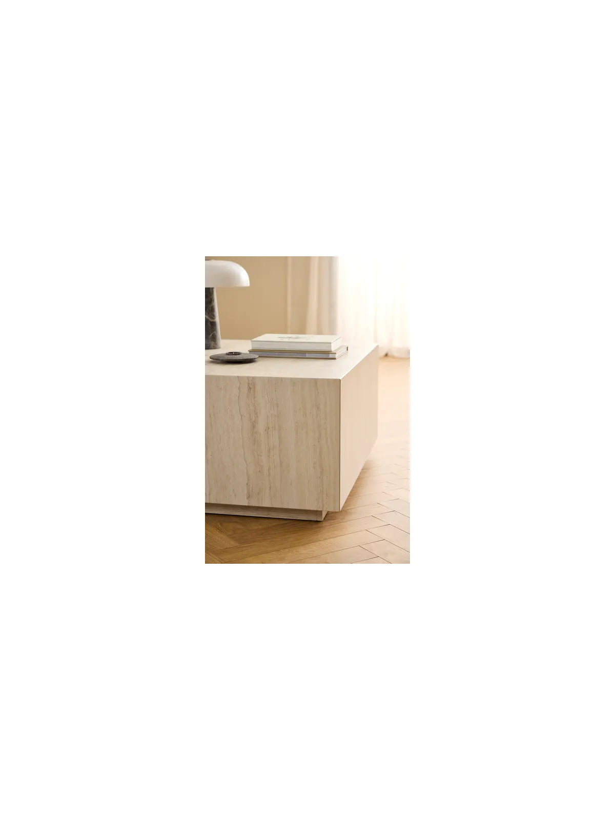 Dice Couchtisch Travertin Rau Papier