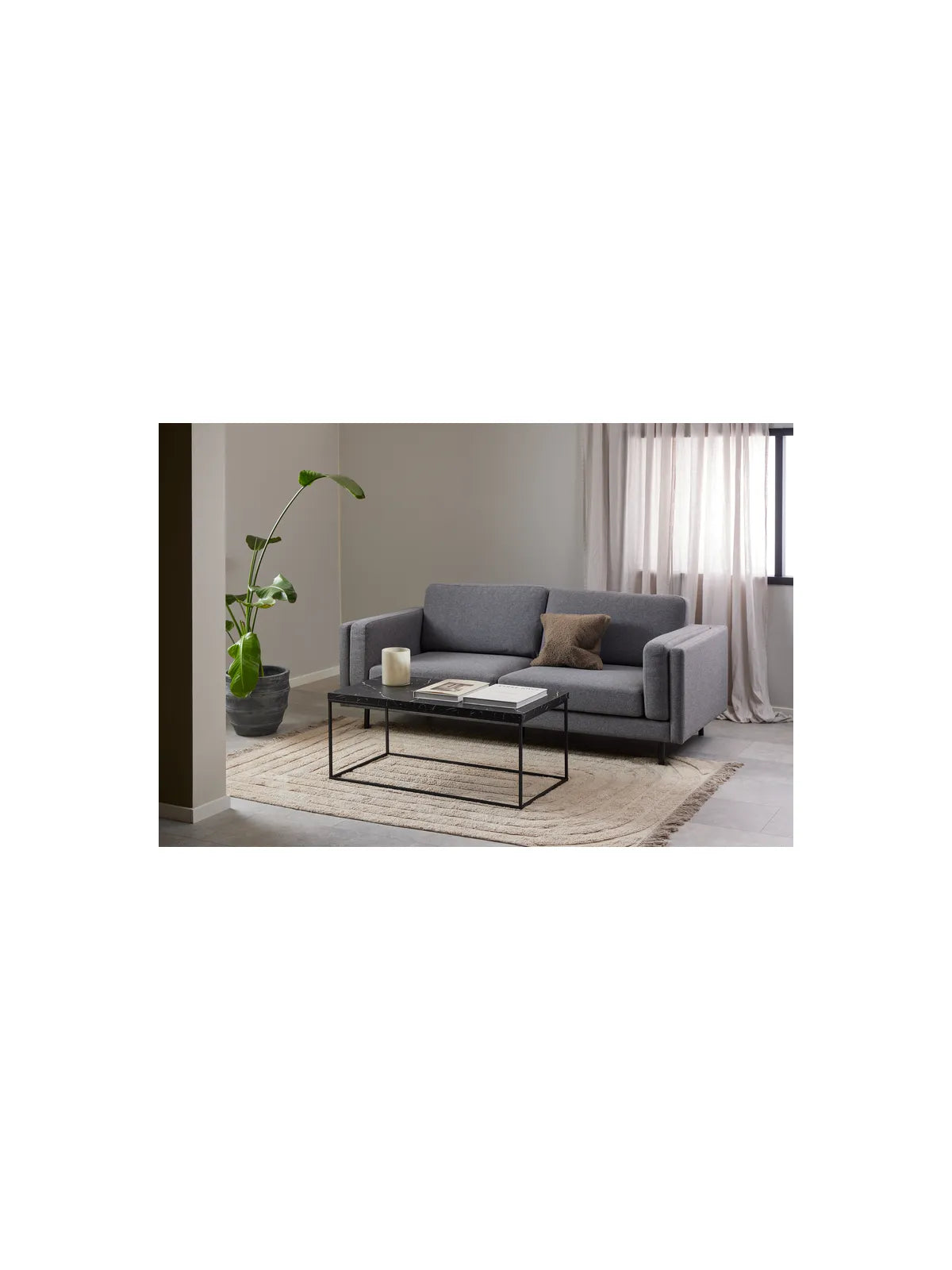 Barossa Couchtisch Marmor Schwarz Marquina Rau Melamin