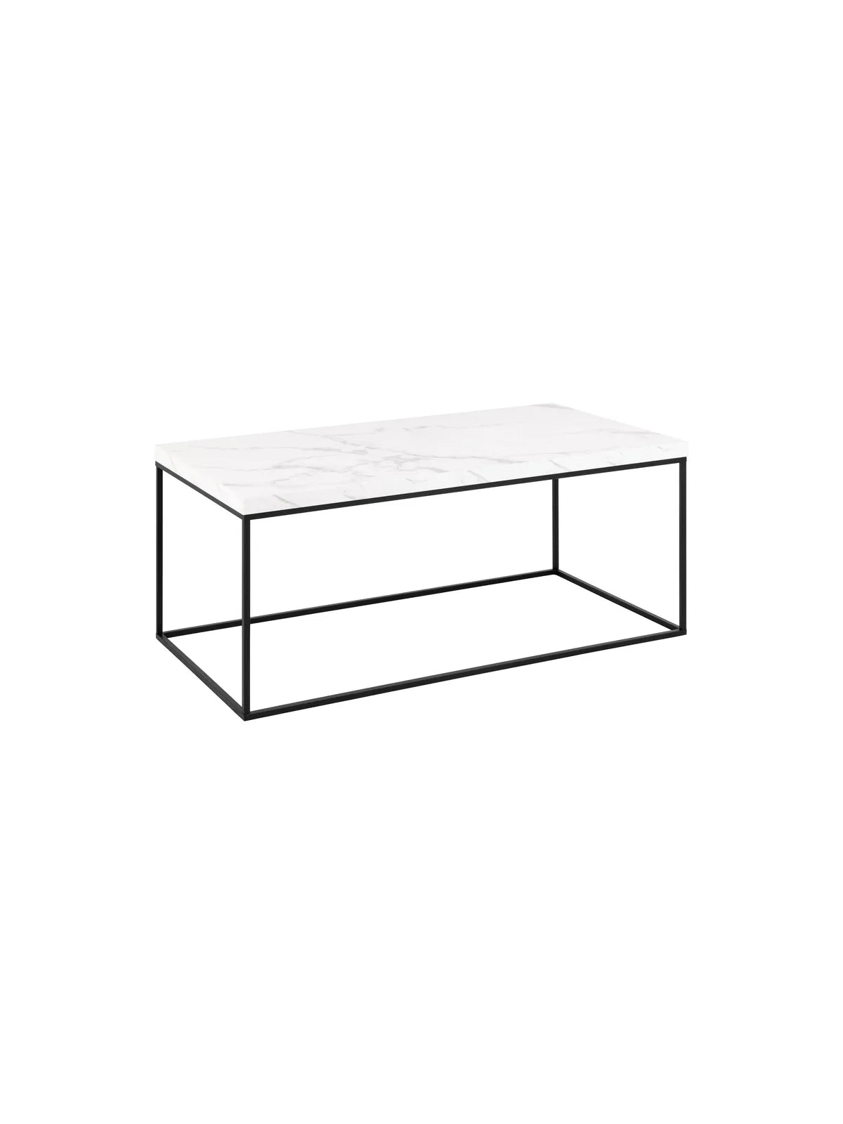 Barossa Couchtisch Marmor Weiss Carrara Rau Melamin