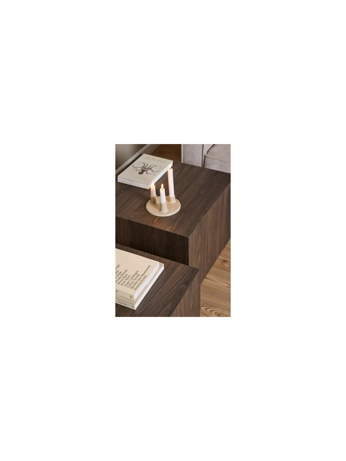 Dice Couchtisch Esche Rauch Rau Papier