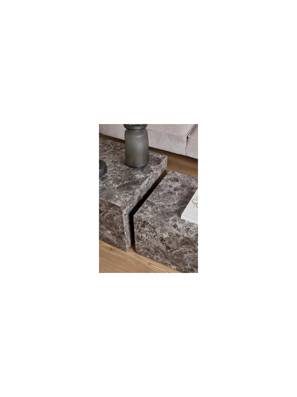 Dice Couchtisch Hellbraune Emperador Rau Papier